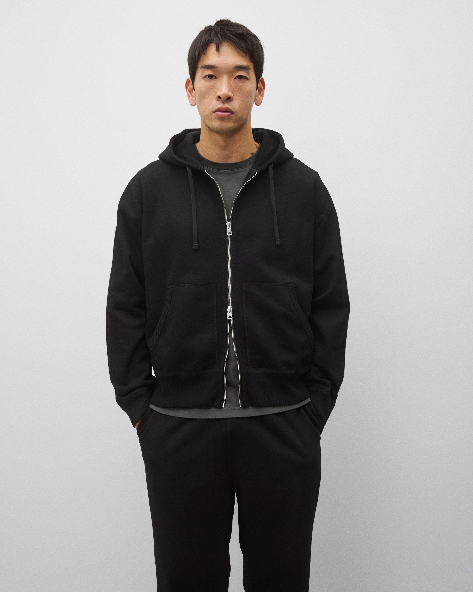 Midweight Terry Relaxed Zip Hoodie Male Product Image