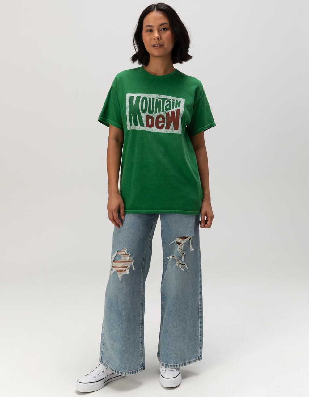 MOUNTAIN DEW Womens Boyfriend Tee - GREEN Product Image