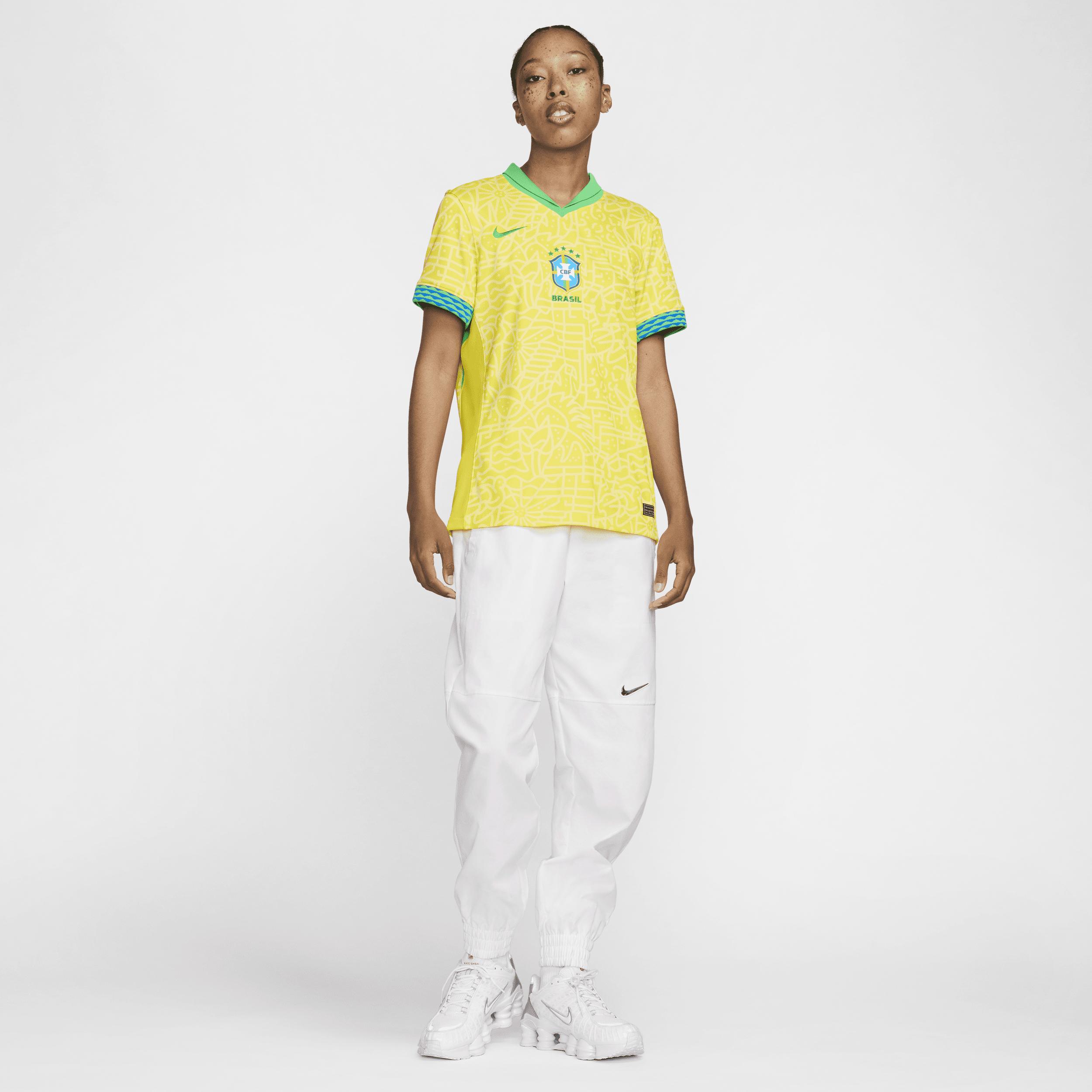 Brazil 2024 Stadium Home Nike Womens Dri-FIT Soccer Replica Jersey | FJ4334-706 Product Image