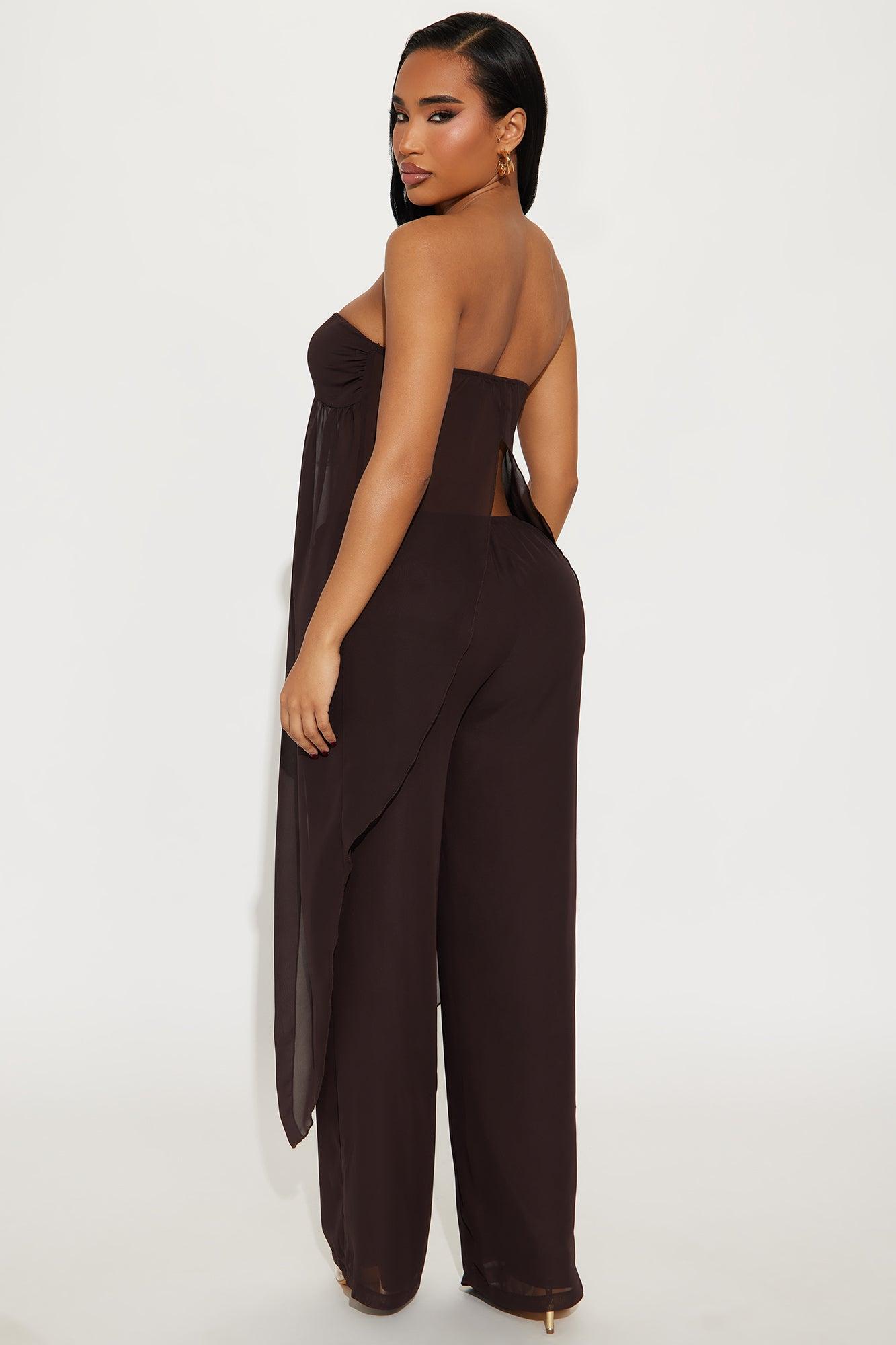 Coastal Elegance Pant Set - Brown Product Image