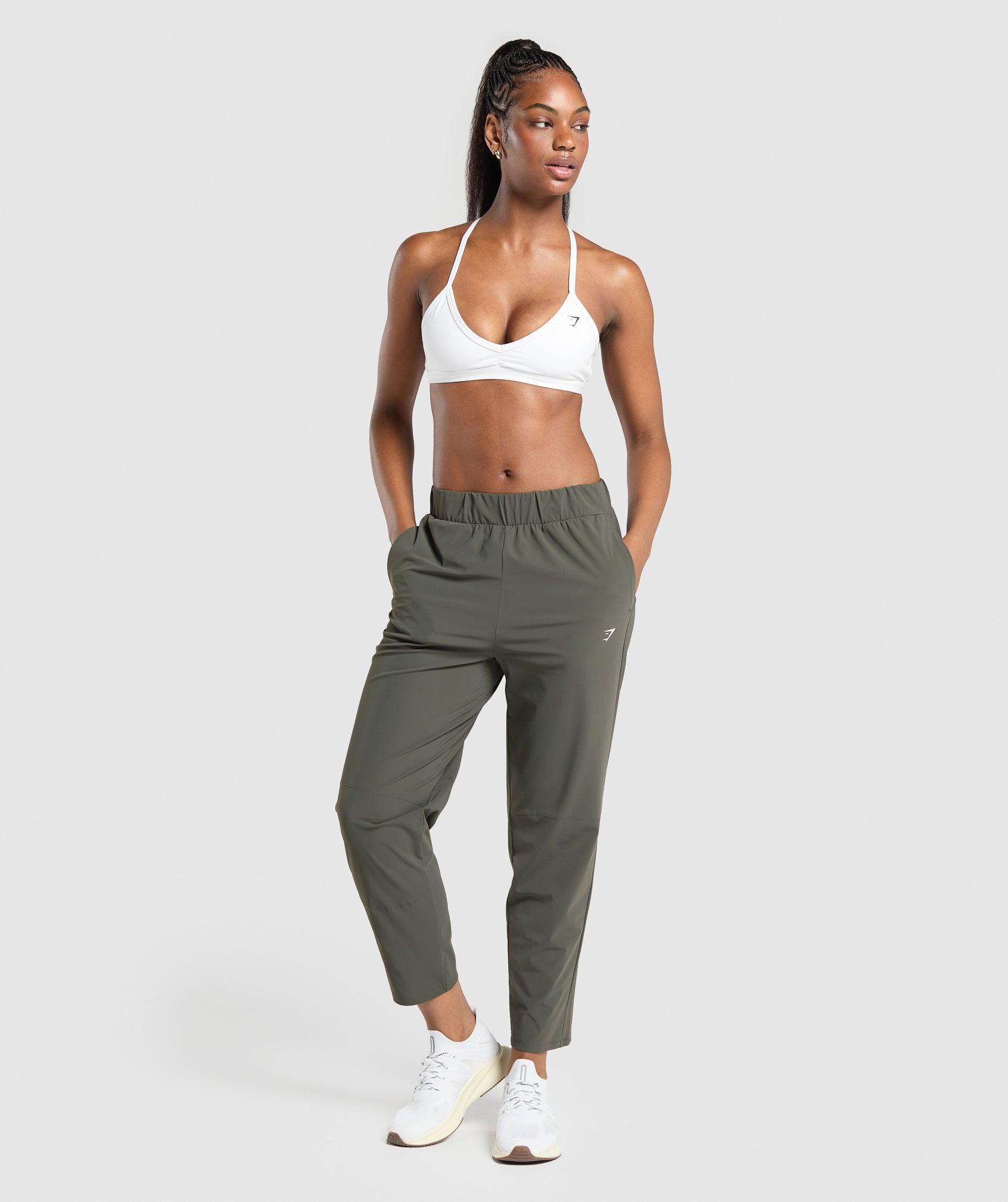 Gymshark Tapered Woven Pants - Strength Green Female Product Image