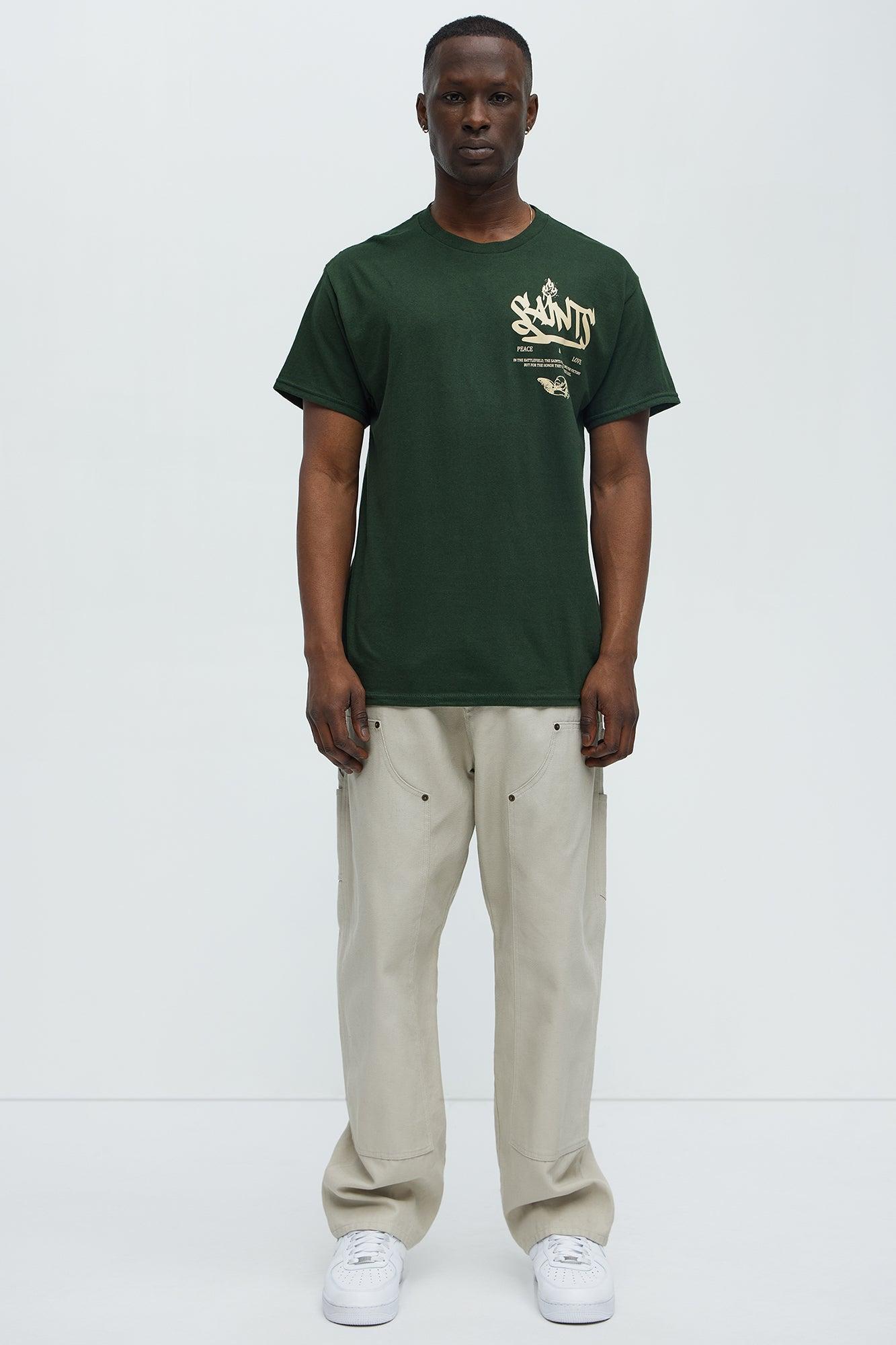 Saints Drip Short Sleeve Tee - Green Male Product Image