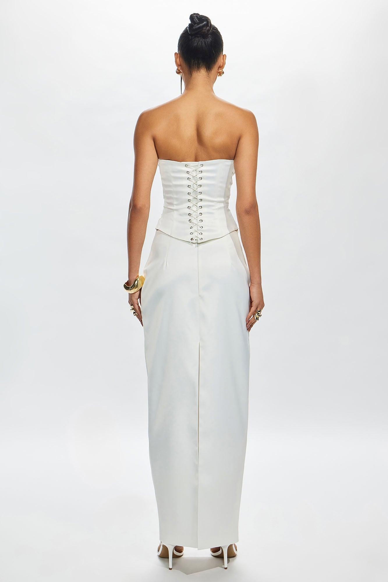 Thalia Maxi Skirt - White Product Image