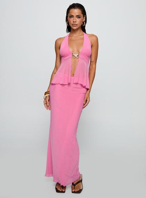 De Angelo Maxi Skirt Pink Product Image