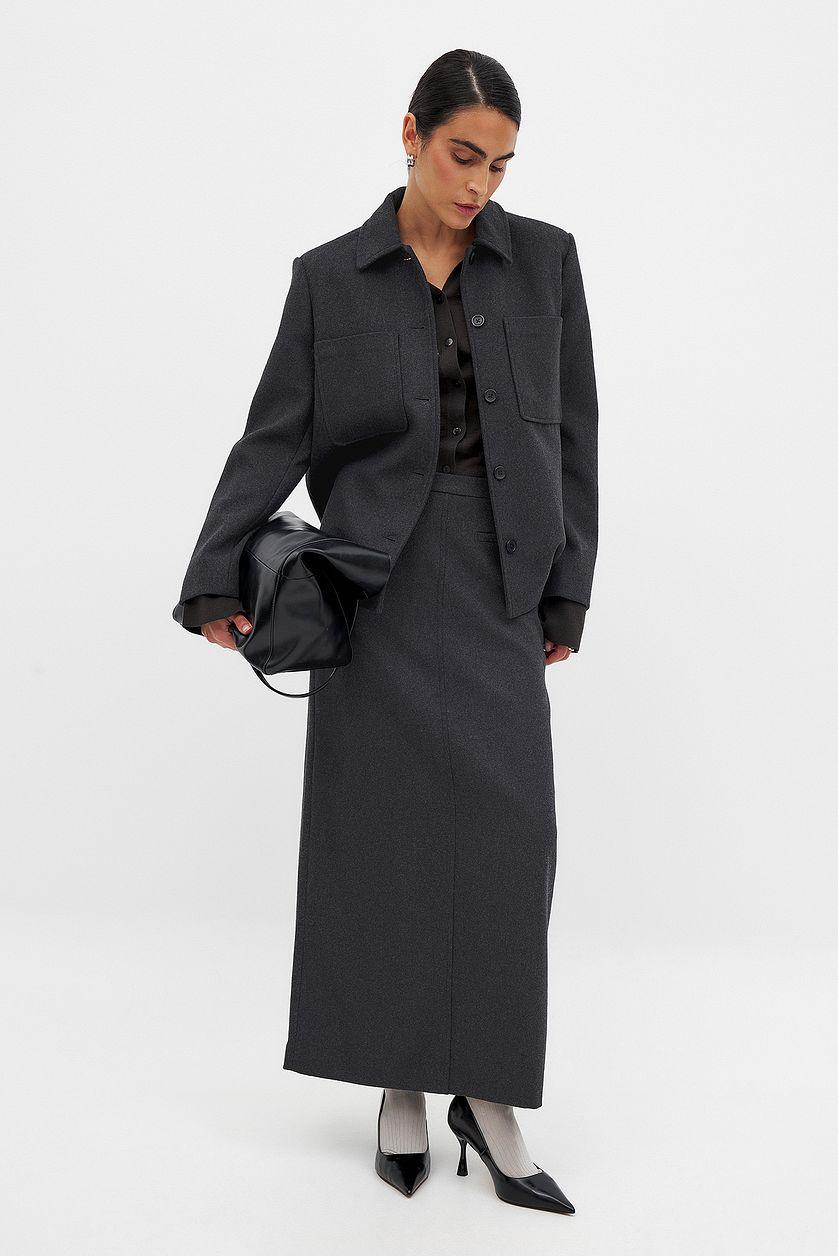 Oversized Wool Blend Jacket Product Image