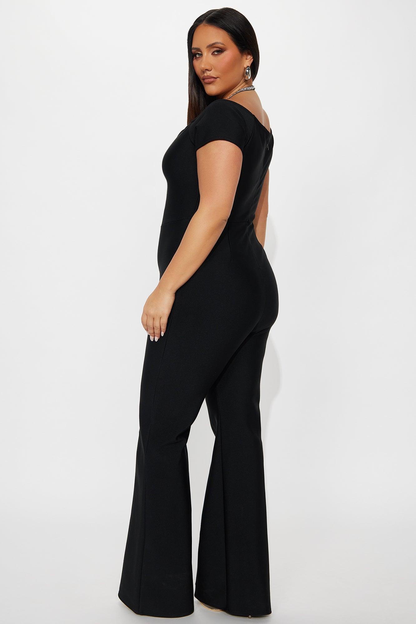 Sienna Bandage Off Shoulder Jumpsuit - Black Female Product Image