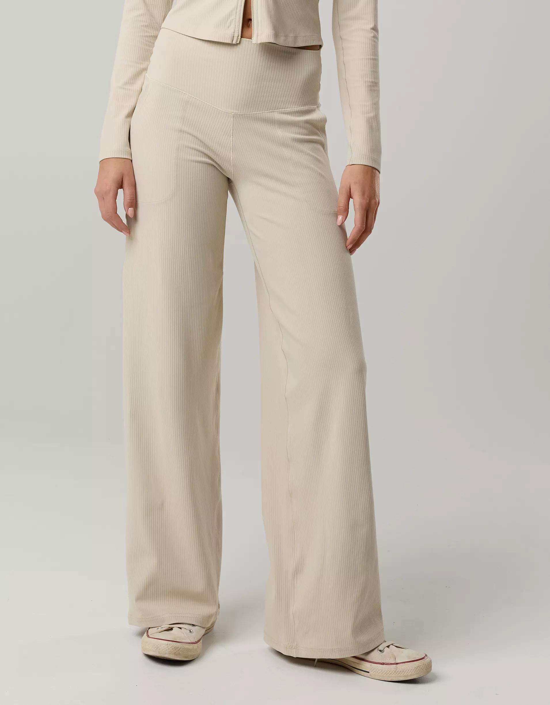 OFFLINE By Aerie Real Me XTRA High Waisted Ribbed Trouser Product Image