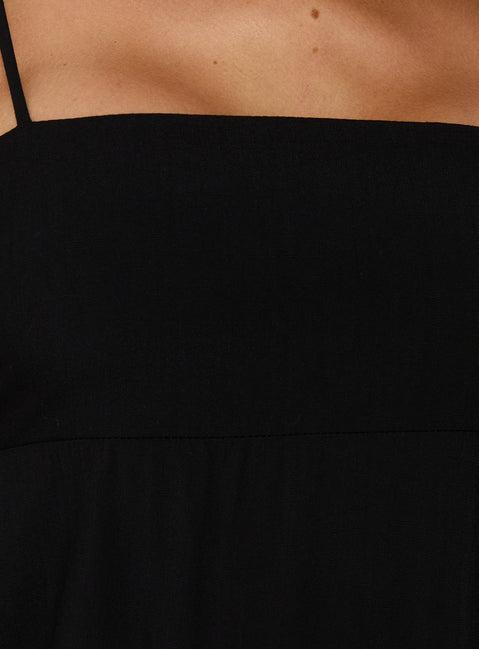 Triniti Square Neck Maxi Dress Black Product Image