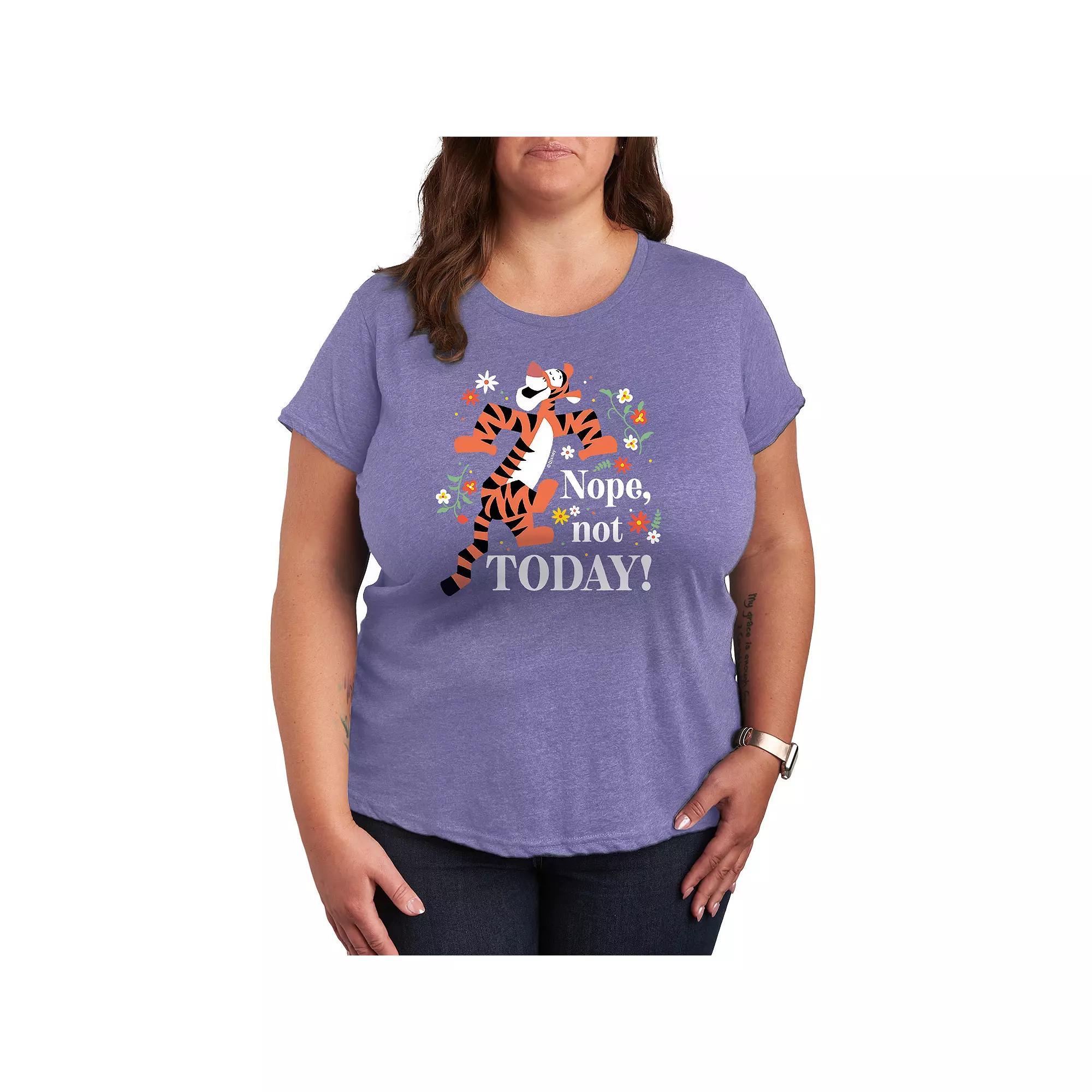 Disney's Winnie The Pooh Tigger Plus Nope Not Today Graphic Tee, Women's,  Product Image
