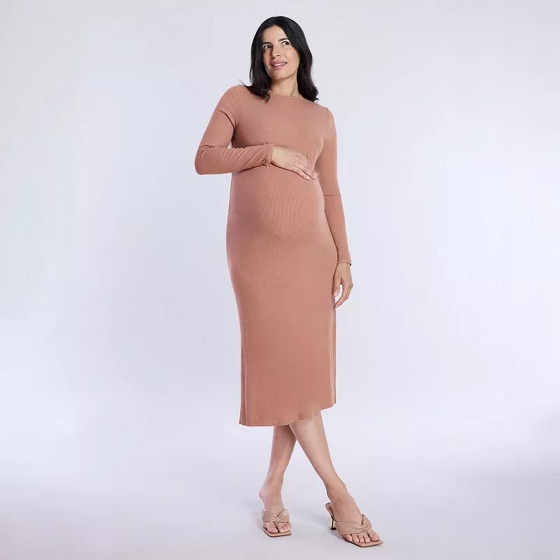 Maternity Motherhood® Rib Column Midi Dress, Women's,  Product Image