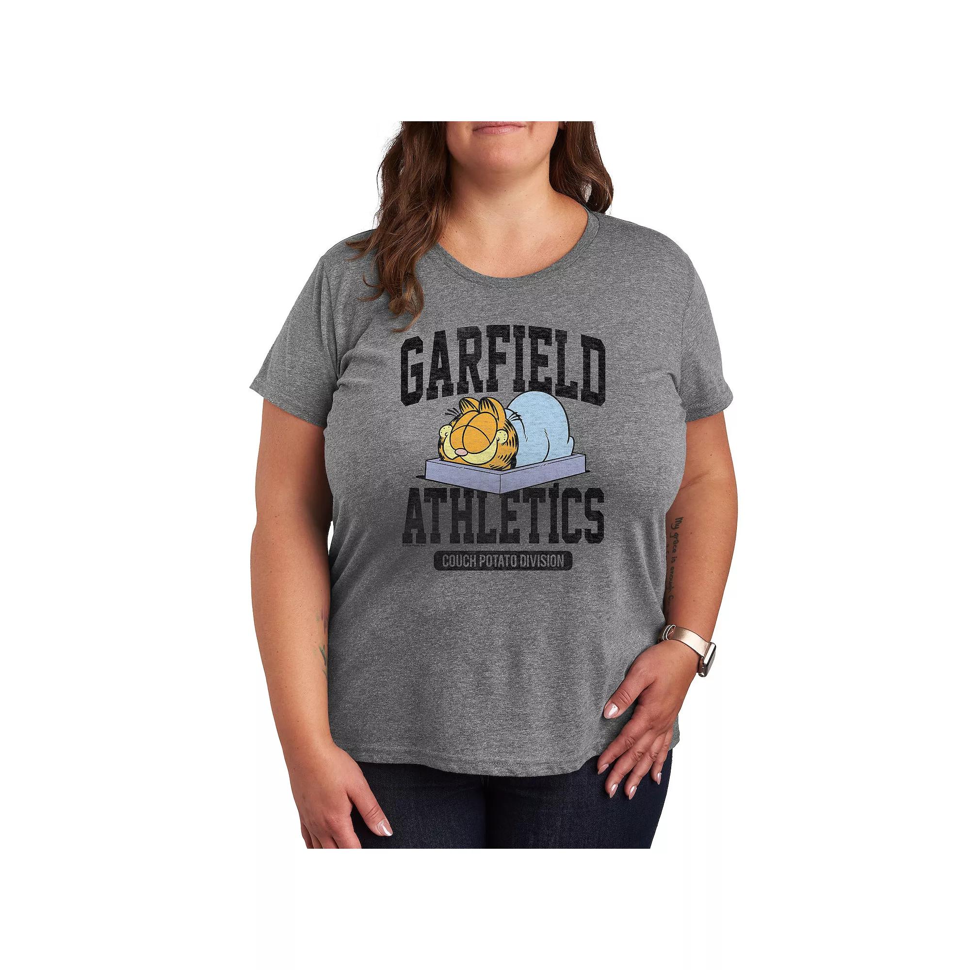 Plus Garfield Athletics Couch Potato Graphic Tee, Women's,  Product Image