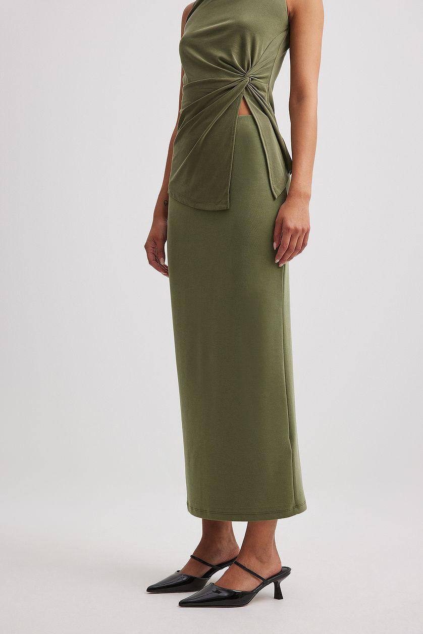 Modal Straight Fit Maxi Skirt Product Image