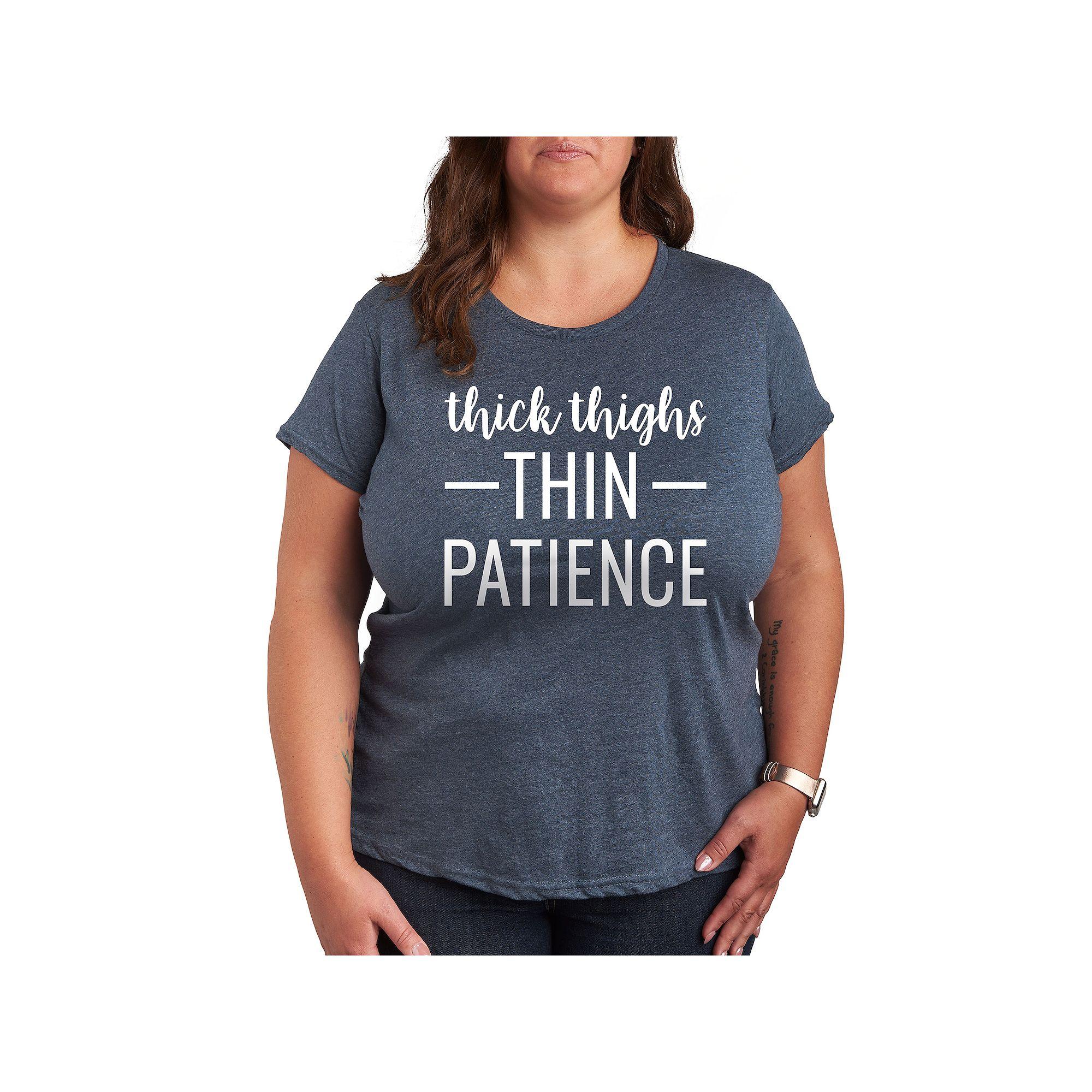 Plus Thick Thighs Thin Patience Graphic Tee, Women's,  Product Image