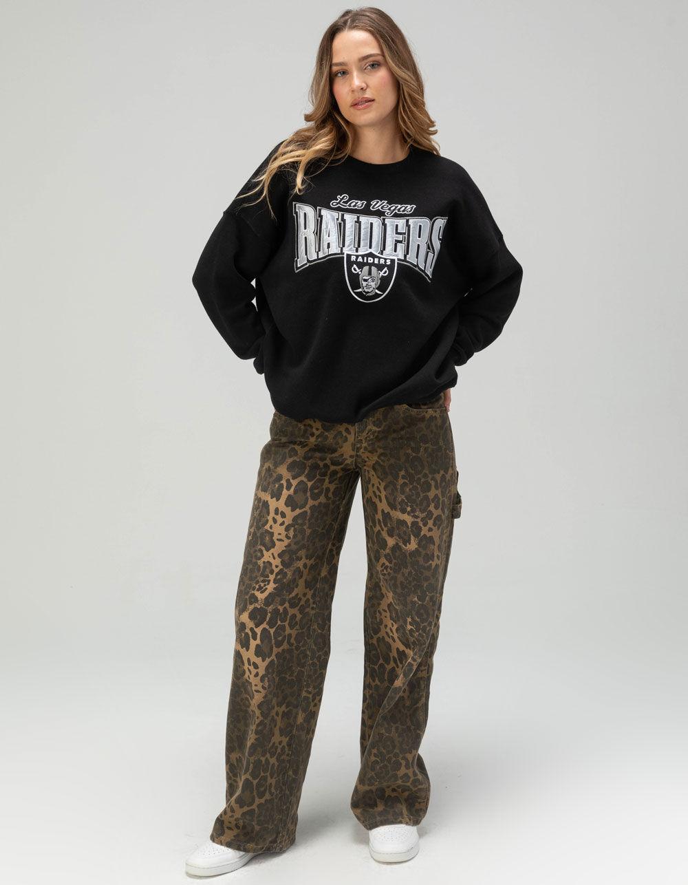 LAS VEGAS RAIDERS Womens Crewneck Sweatshirt - BLACK Product Image