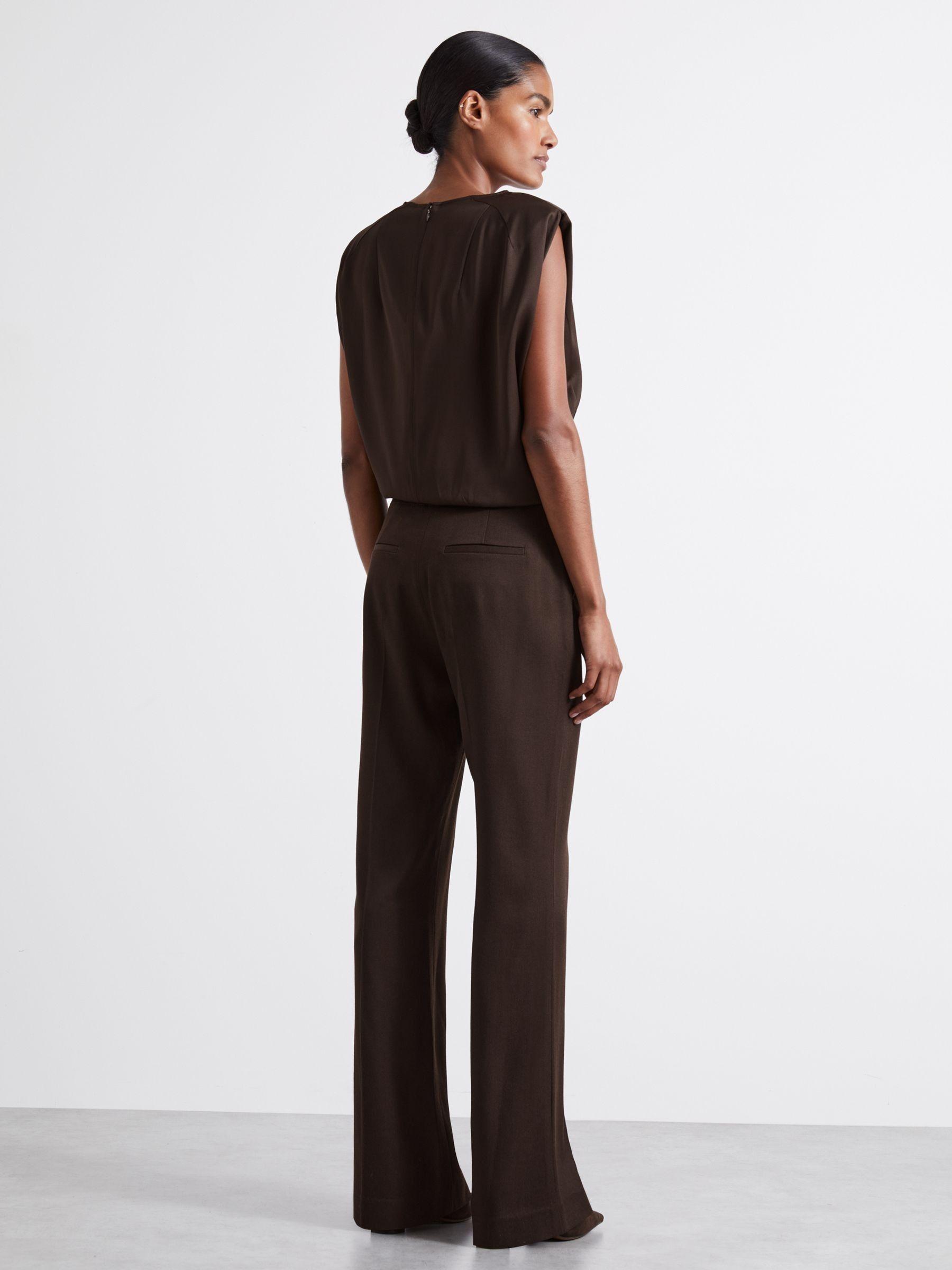 Atelier Virgin Wool-Blend Suit Trousers in Chocolate Product Image