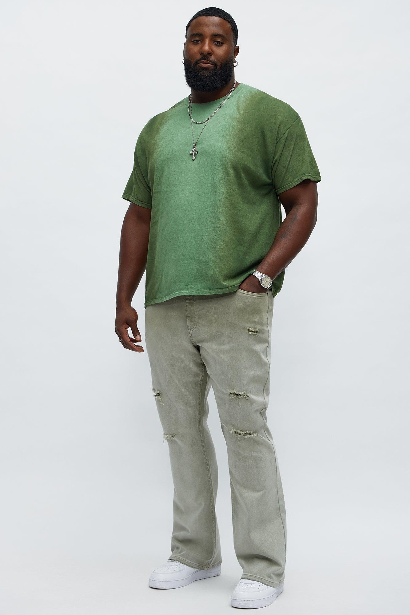 Stacked Skinny Flare Meet Me Halfway Ripped Jeans - Grey/combo Product Image