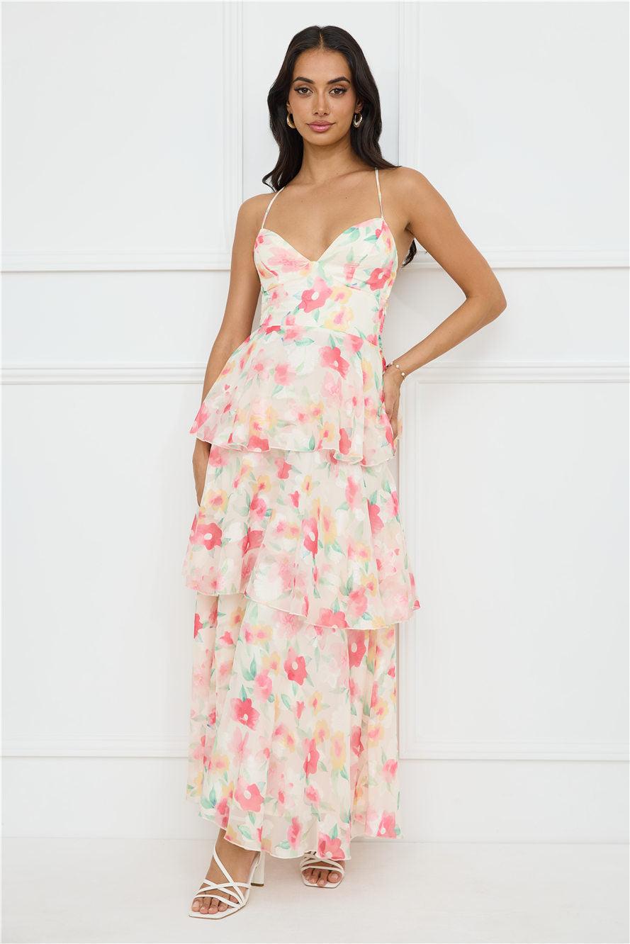 Bright Beauty Maxi Dress Print Product Image