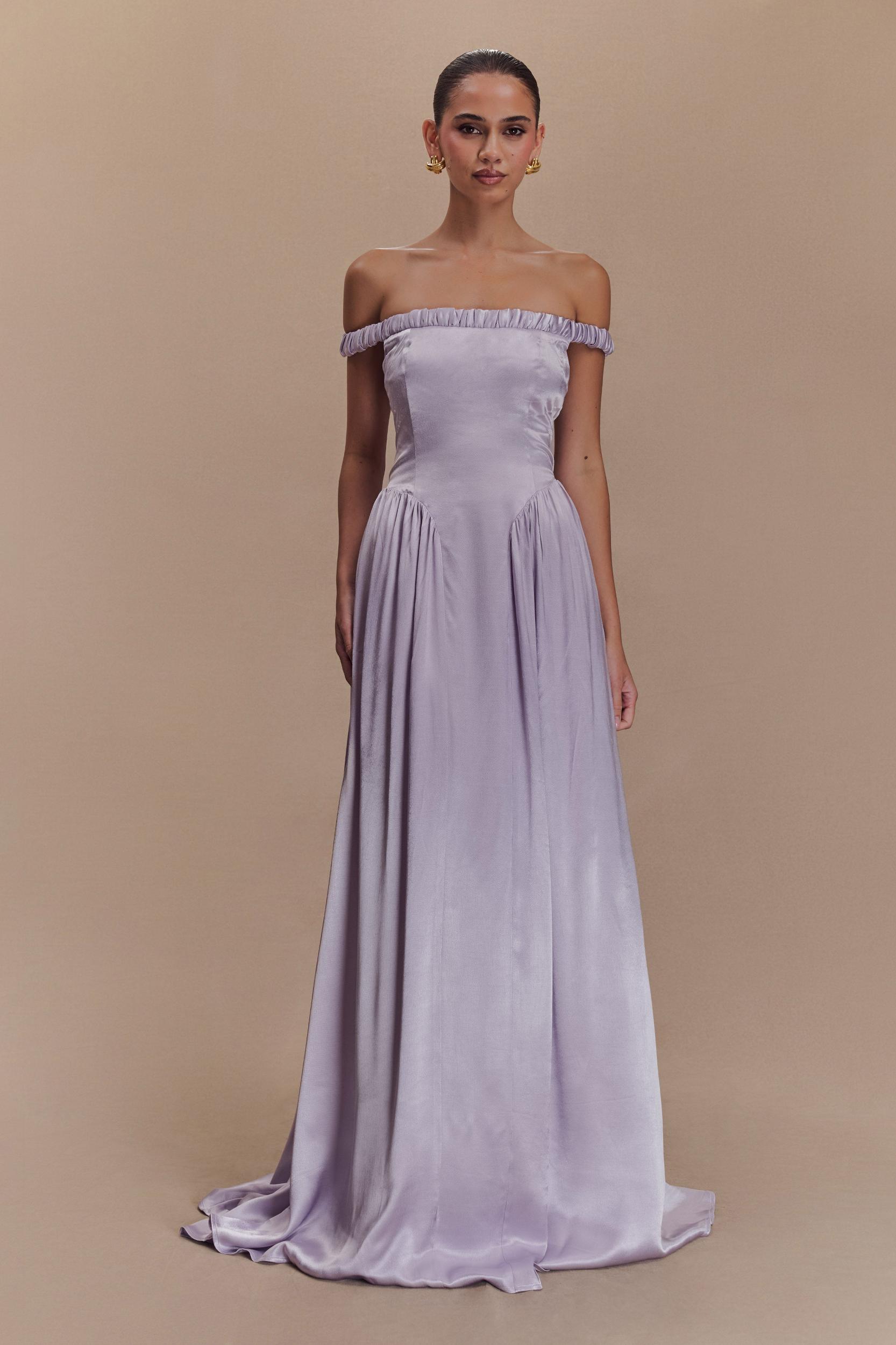 Coco Dropped Waist Maxi Dress - Lilac Product Image