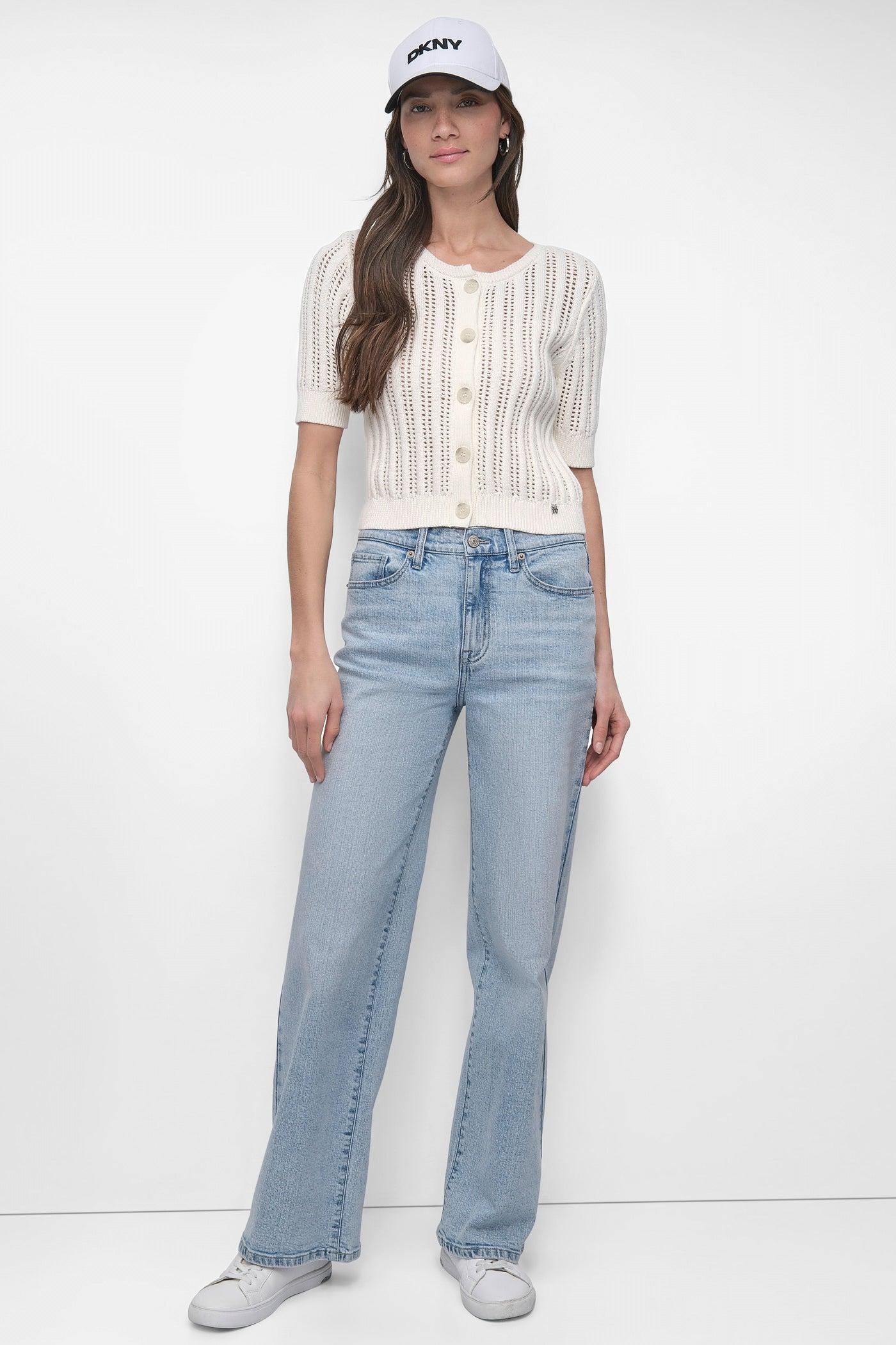 CABLE POINTELLE KNIT CARDIGAN Product Image