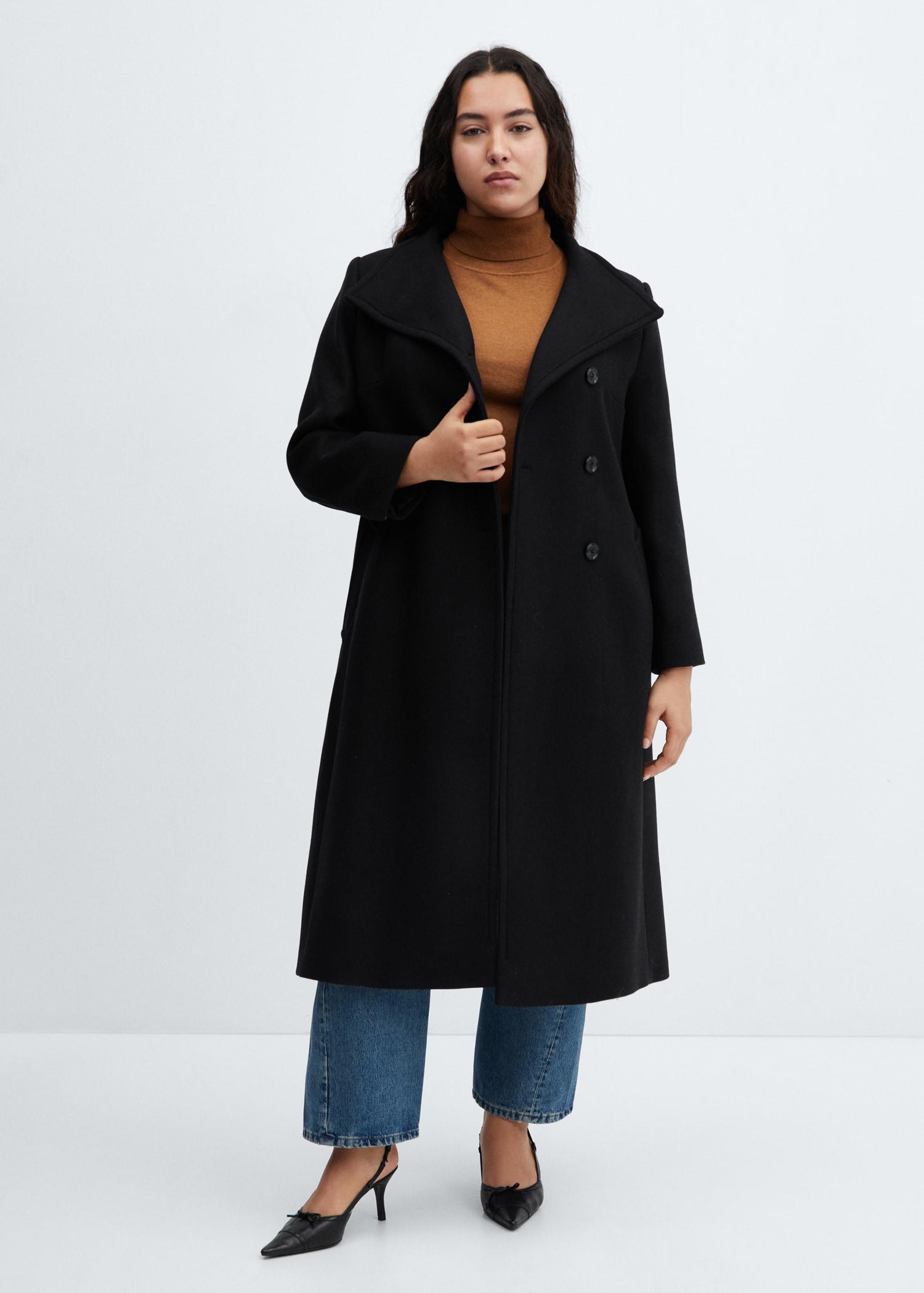 Manteco wool coat with belt - Women | MANGO USA Product Image