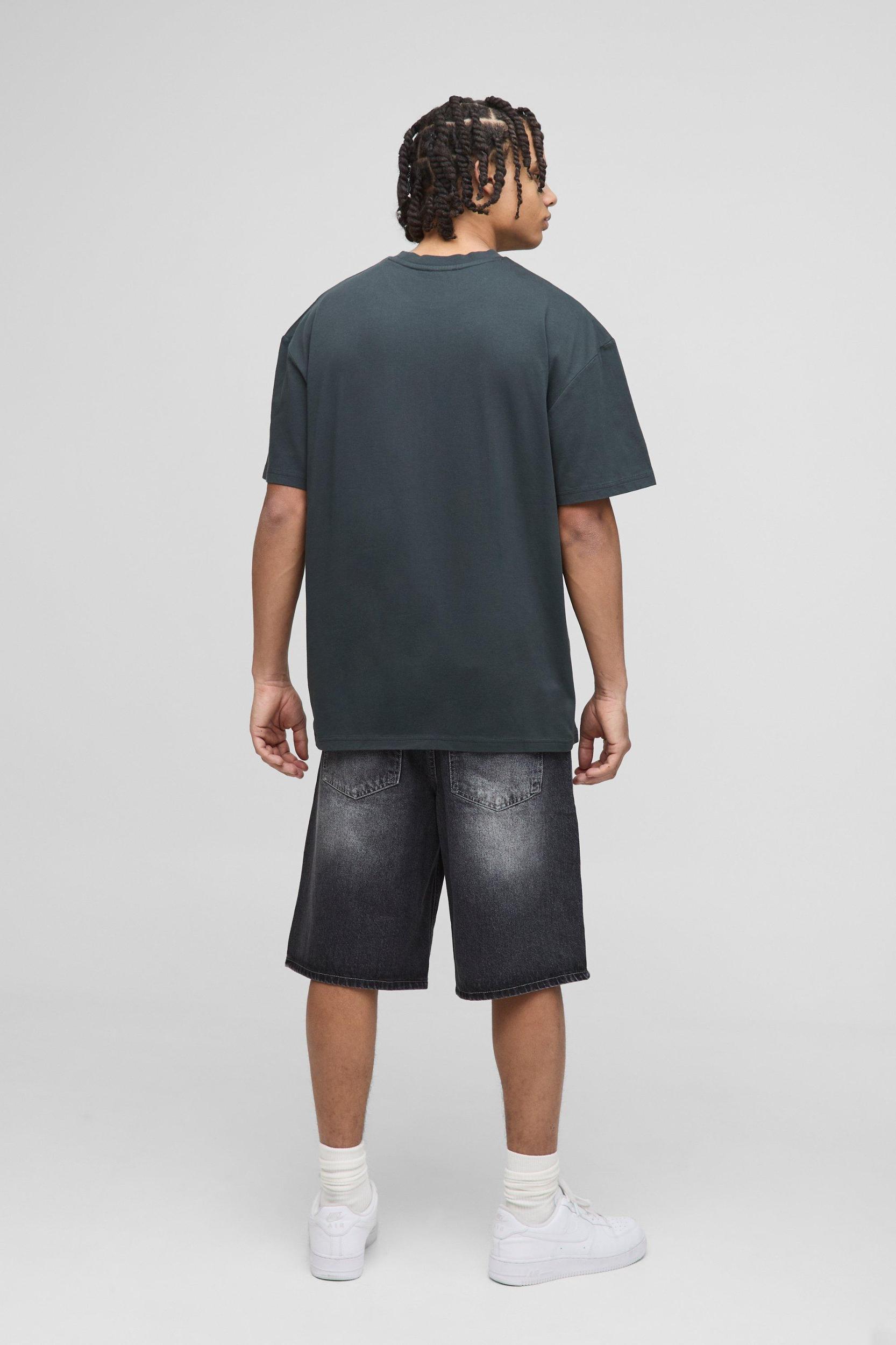 Oversized Distressed Graphic T-Shirt | boohooMAN USA Product Image