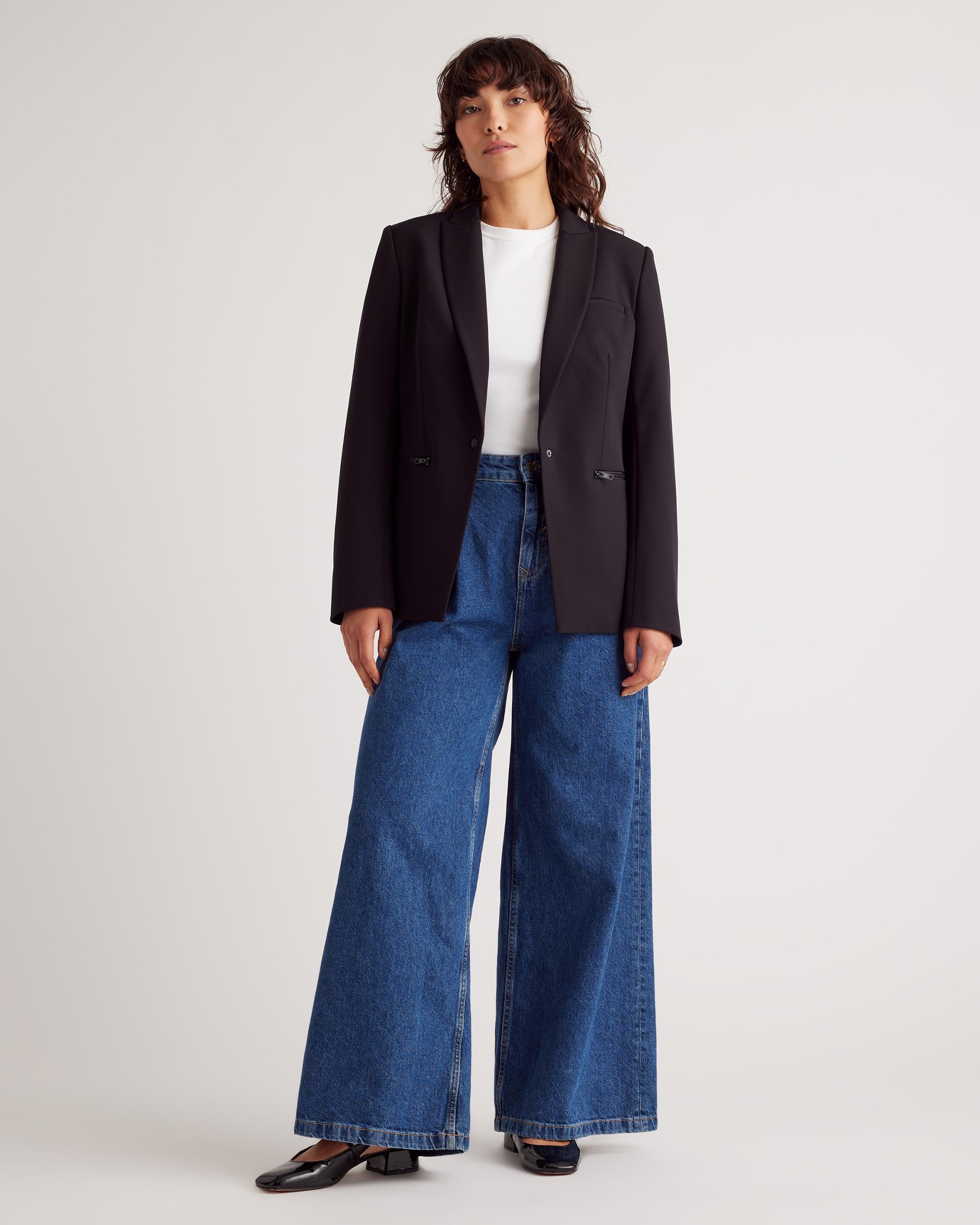 Quince | Women's Scuba Single Breasted Convertible Blazer Nylon Product Image