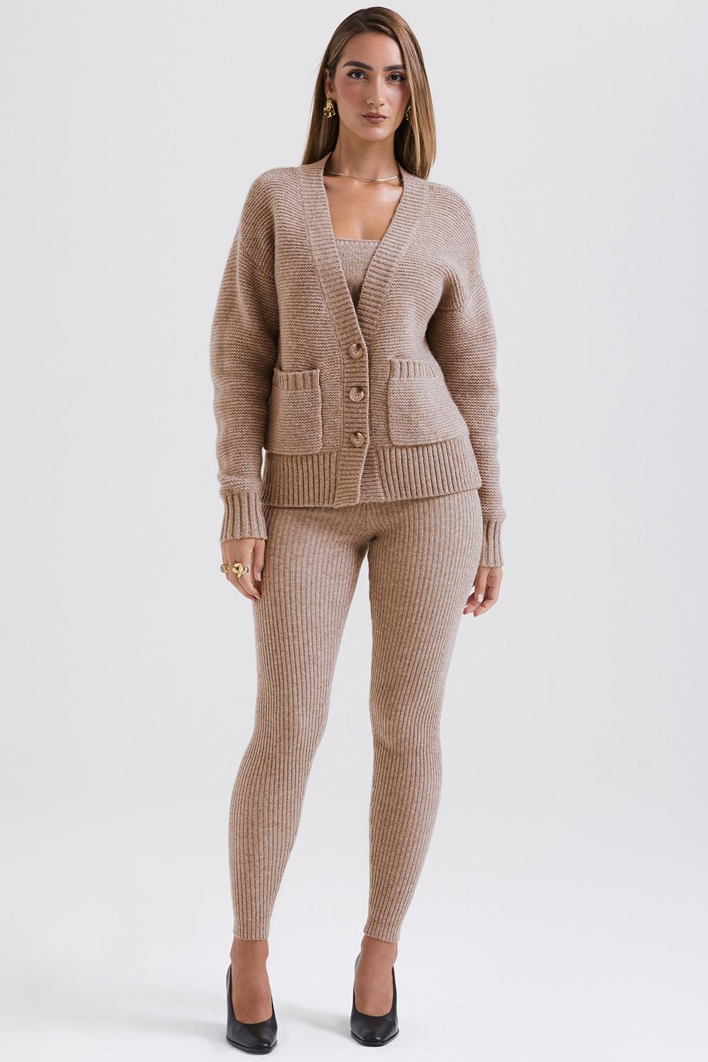 Alara  barley chunky natural wool cardigan - sale Product Image