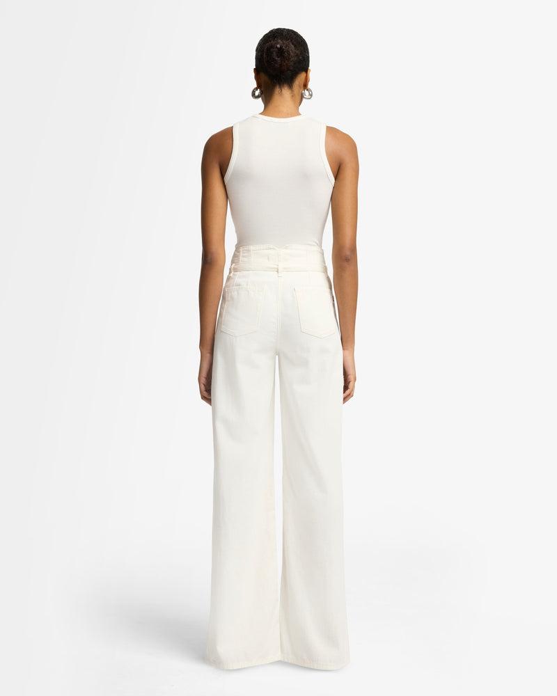 Linen Blend Belted Wide Leg Product Image