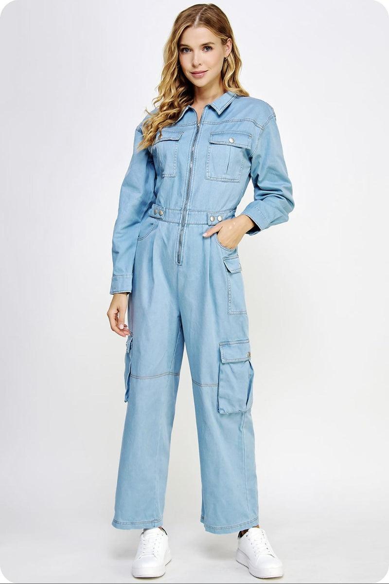 Cargo Twill Jumpsuit Product Image
