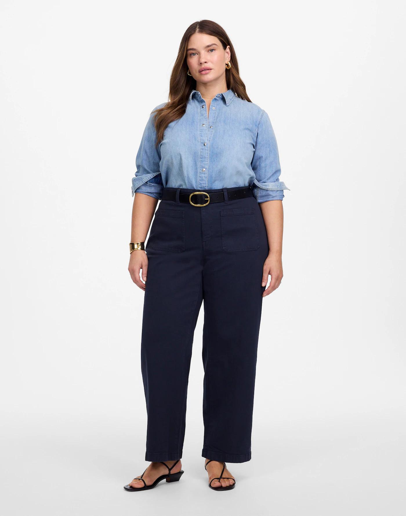 The Plus Emmett Wide-Leg Pant: Patch Pocket Edition Product Image