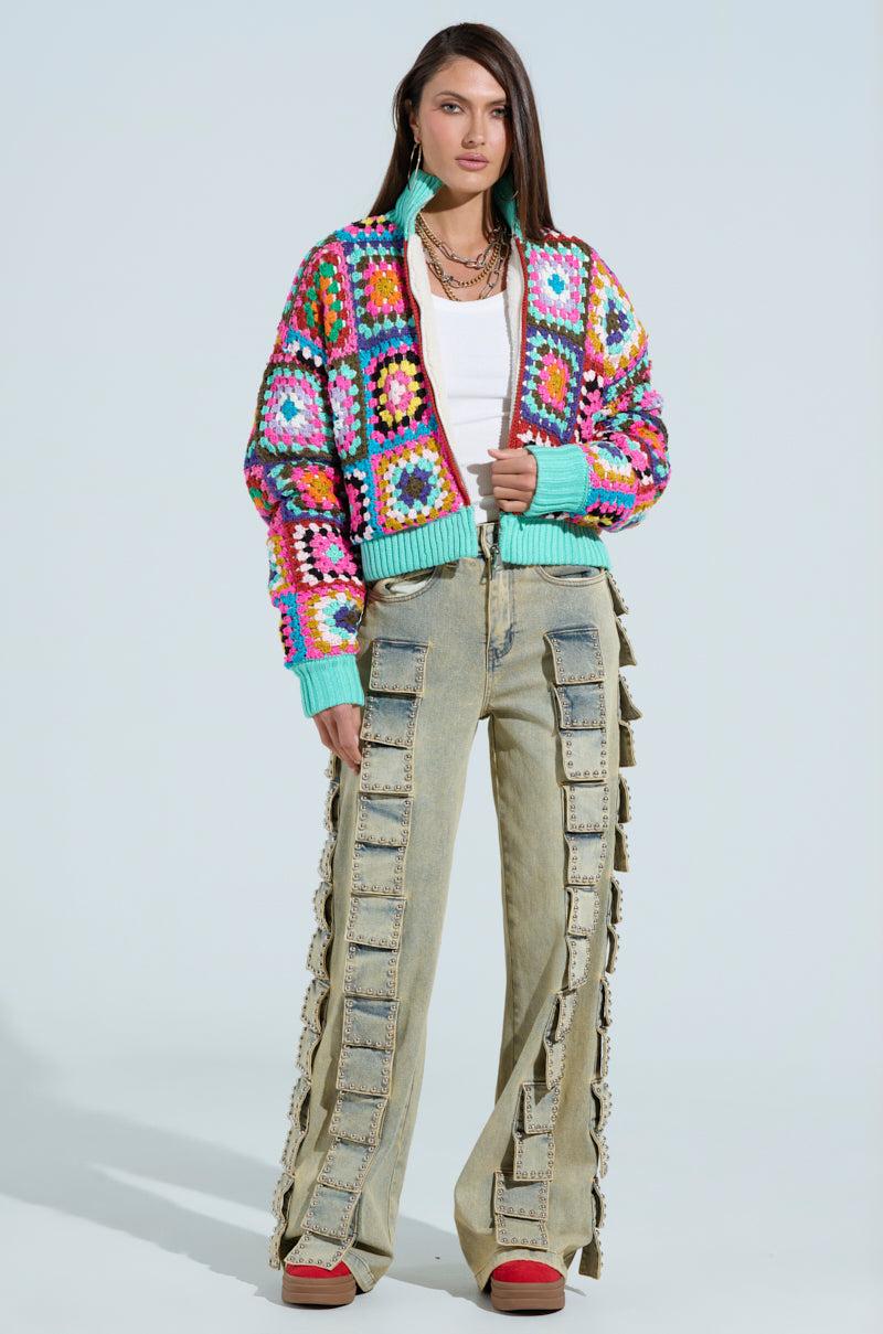 AZURRA CROCHET BOMBER Product Image