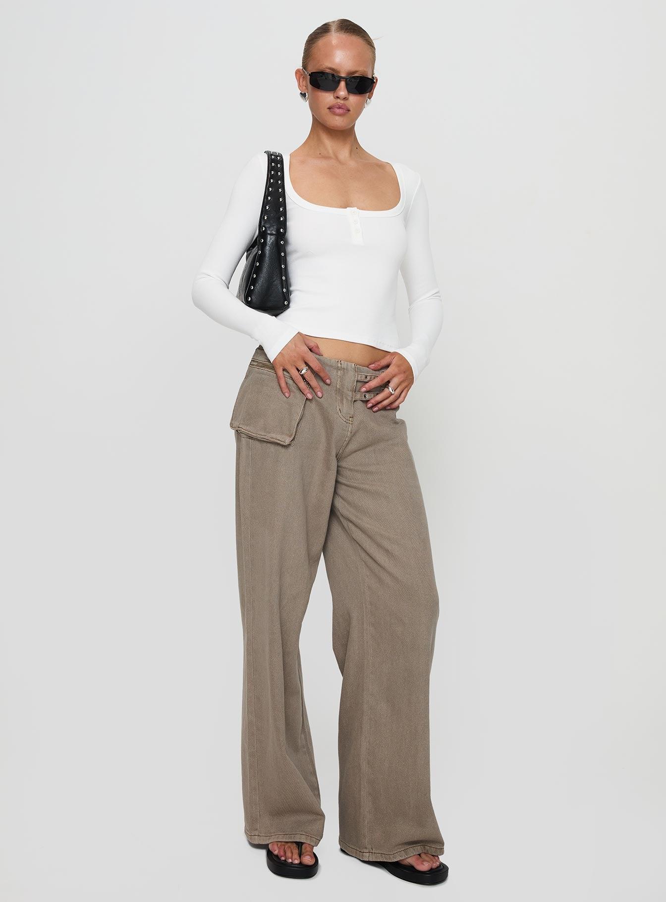 Daphine Long Sleeve Top White Product Image