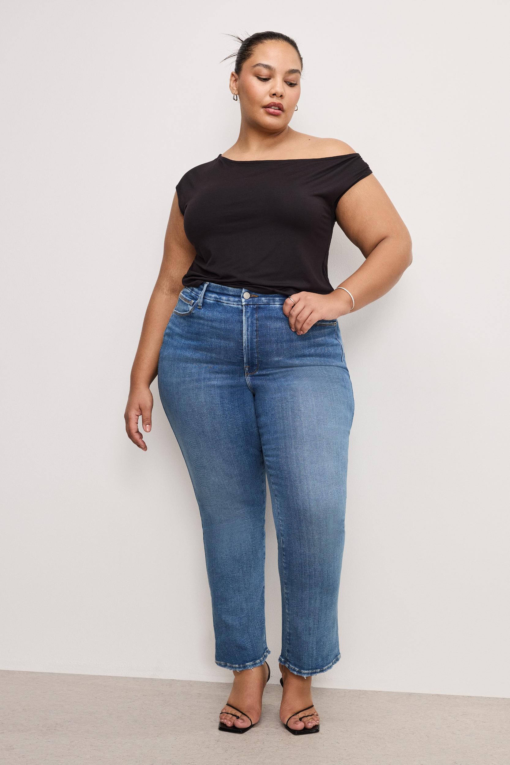 SOFT TECH GOOD CURVE STRAIGHT JEANS | INDIGO856 Product Image