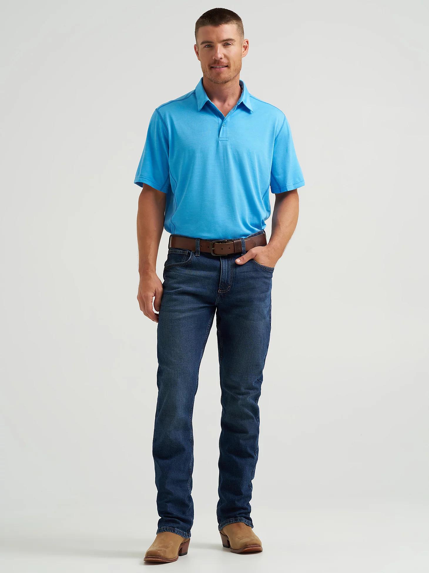 Men's Wrangler Performance Polo in Cerulean Product Image