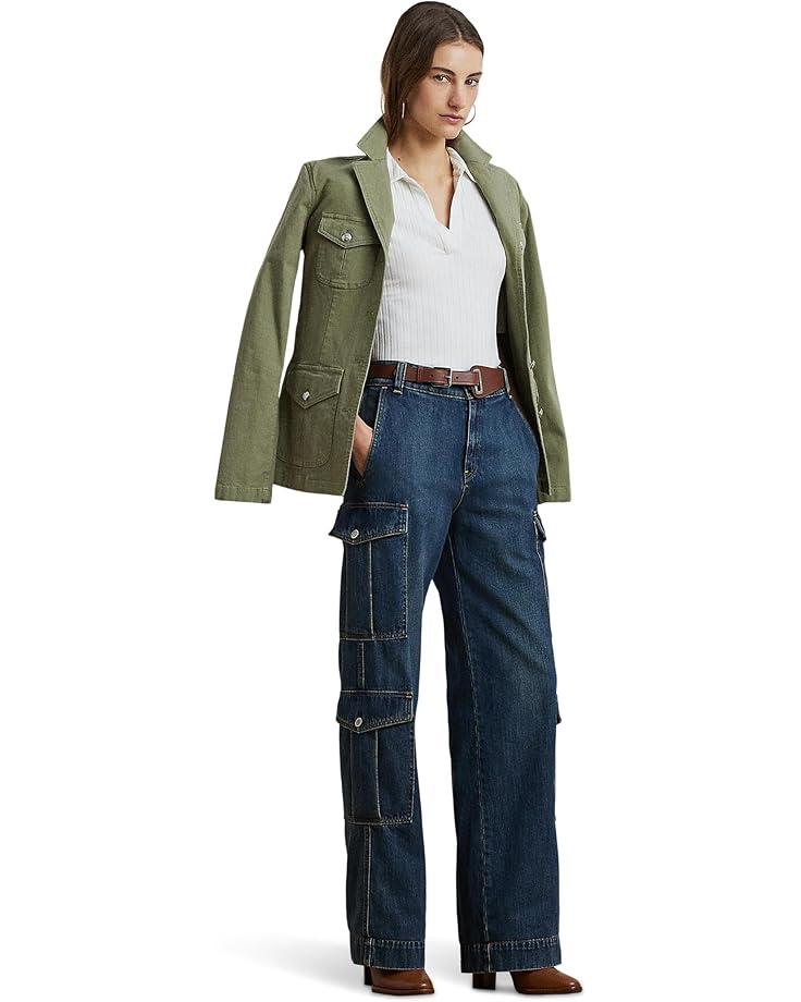 High-rise Pleated Wide-leg Jeans Product Image