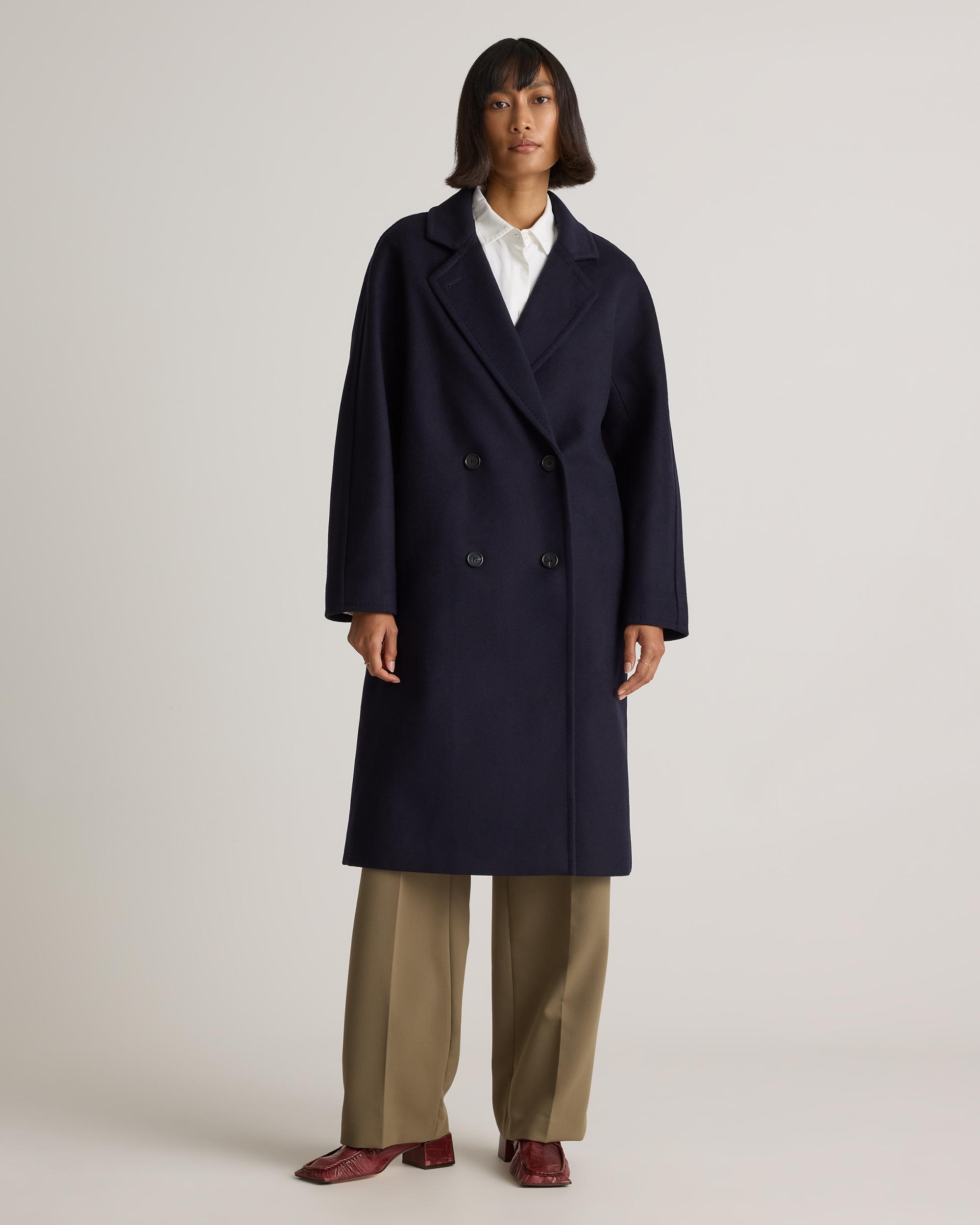 Quince | Women's Italian Wool Double-Breasted Slouch Coat Size XS Product Image