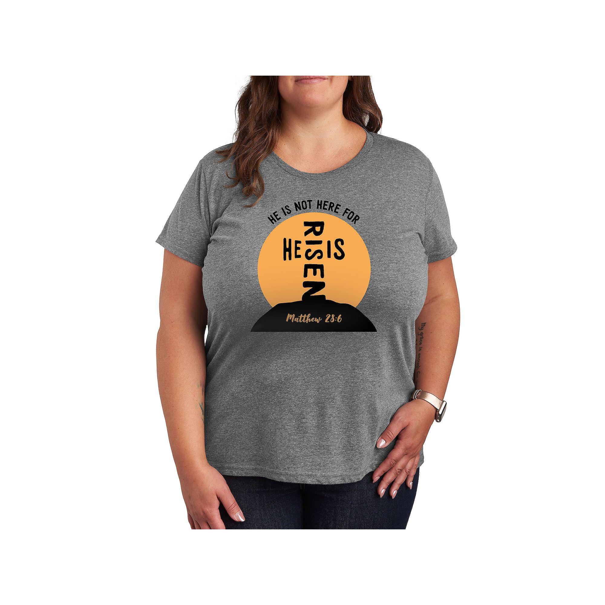 Plus He Is Risen Cross Graphic Tee, Women's,  Product Image
