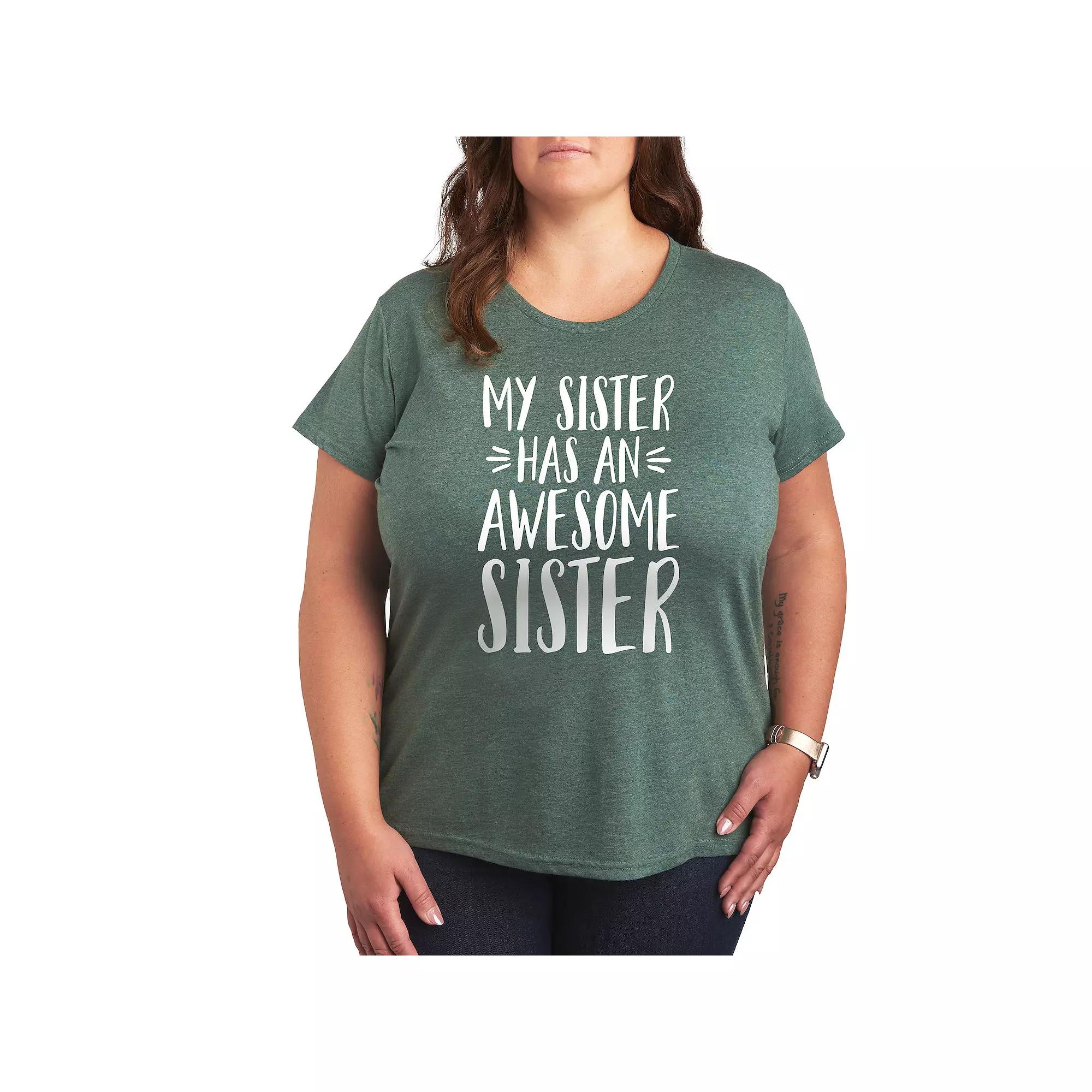 Plus My Sister Has Awesome Sister Graphic Tee, Women's,  Product Image