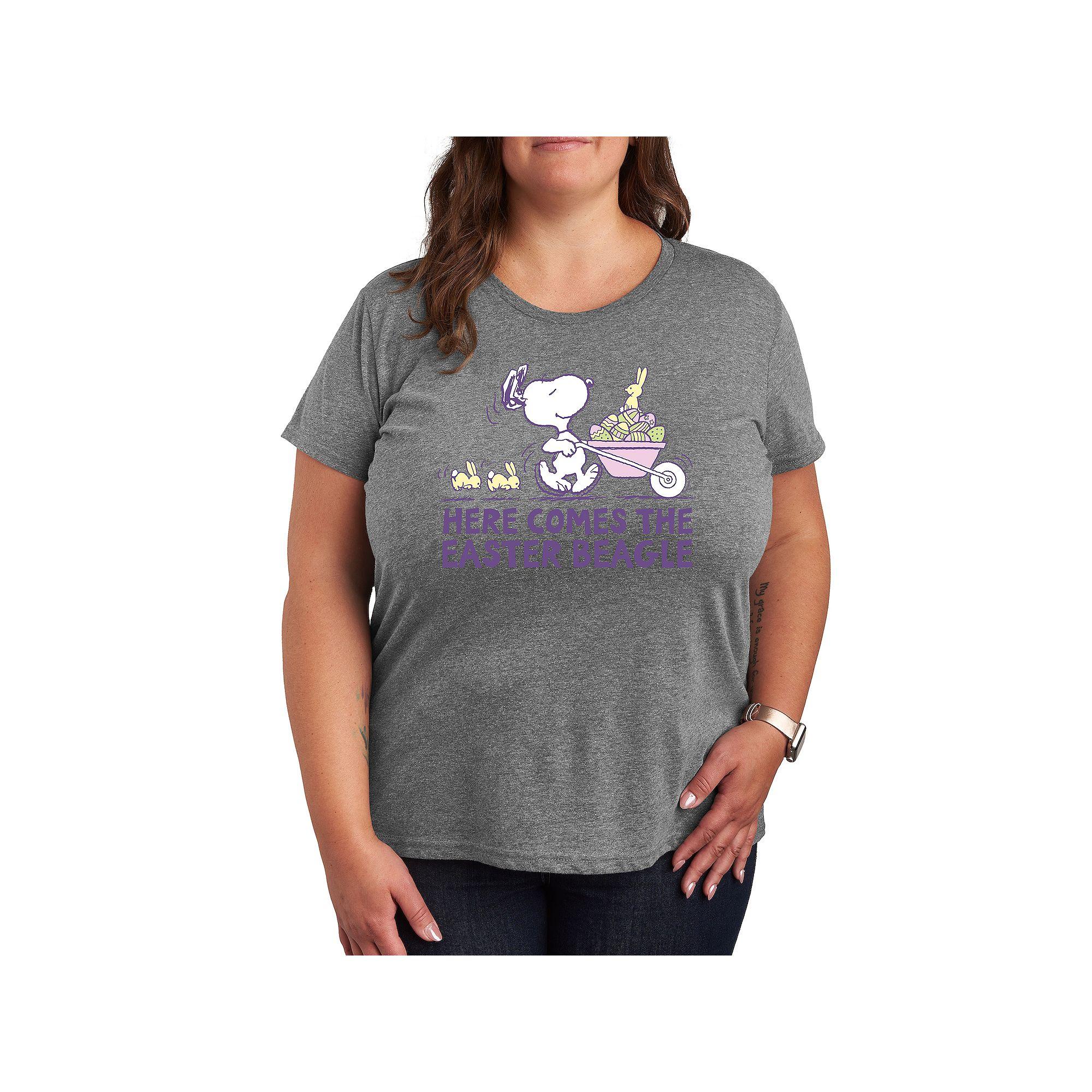 Plus Peanuts Snoopy Easter Beagle Graphic Tee, Women's,  Product Image