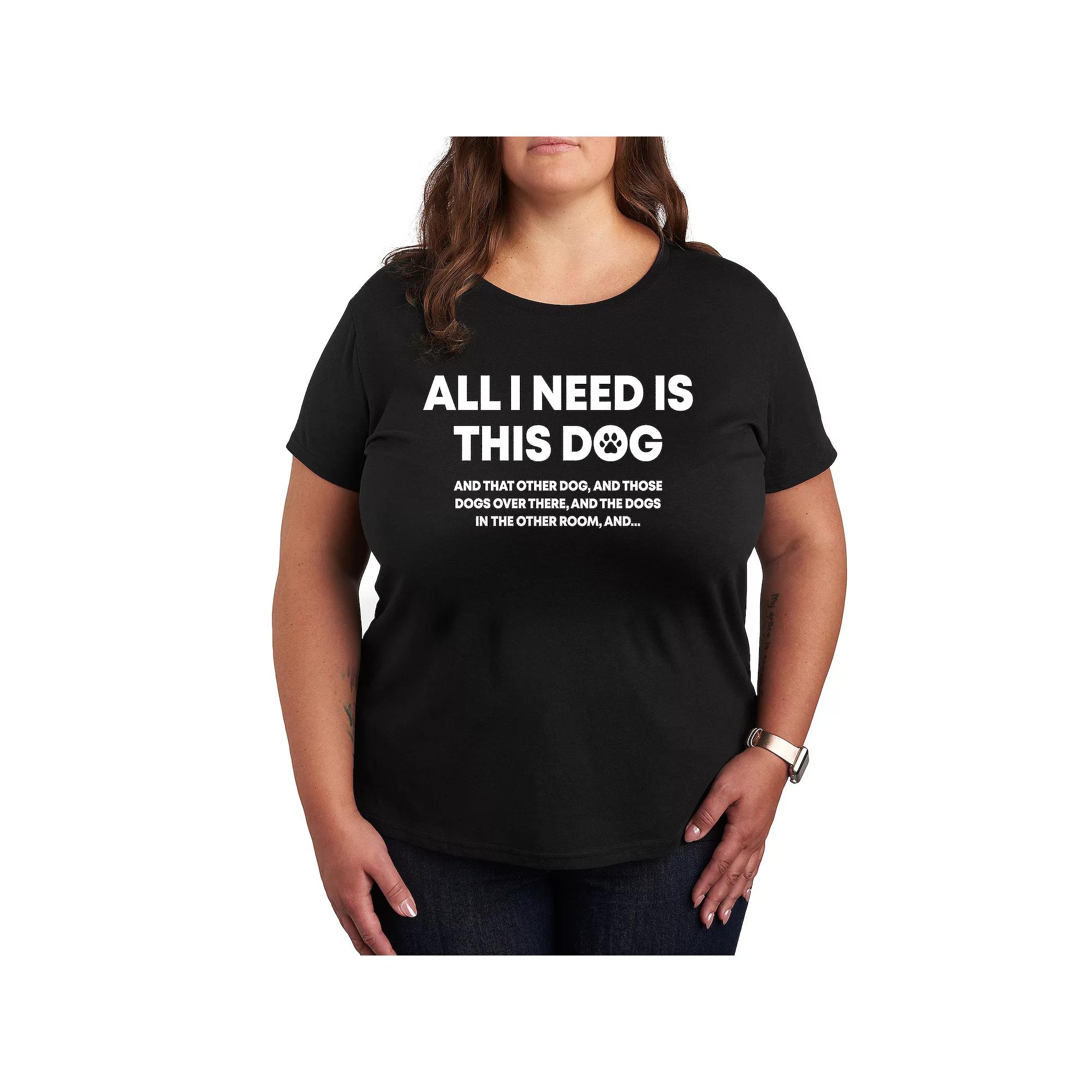 Plus All I Need Is This Dog Graphic Tee, Women's,  Product Image