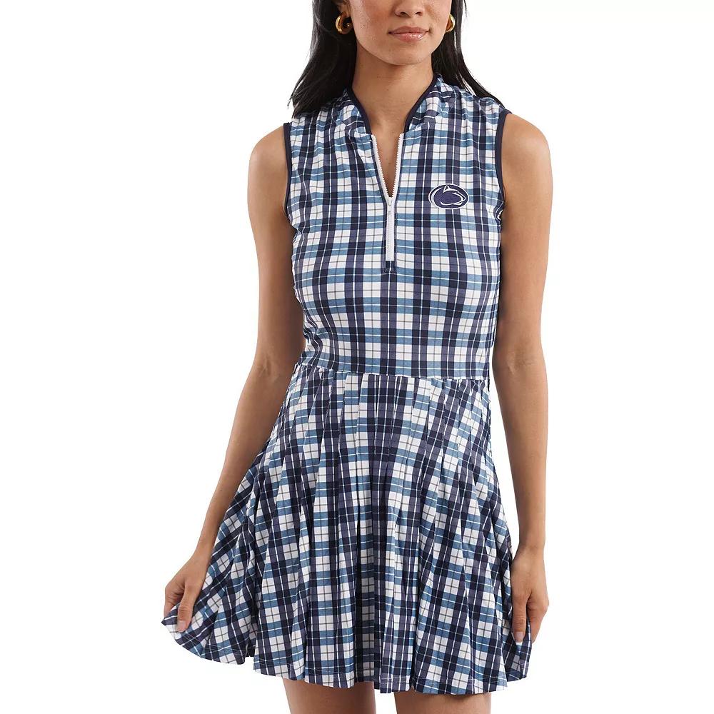 Women's Smith & Quinn Navy/White Penn State Nittany Lions Tailgate Collection Mackenzie Pleated Dress, Size: Medium, Blue Product Image