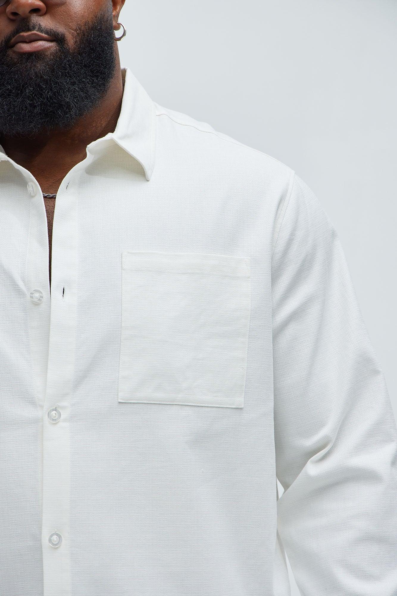 Eastman Pocket Button Up Shirt - Off White Product Image