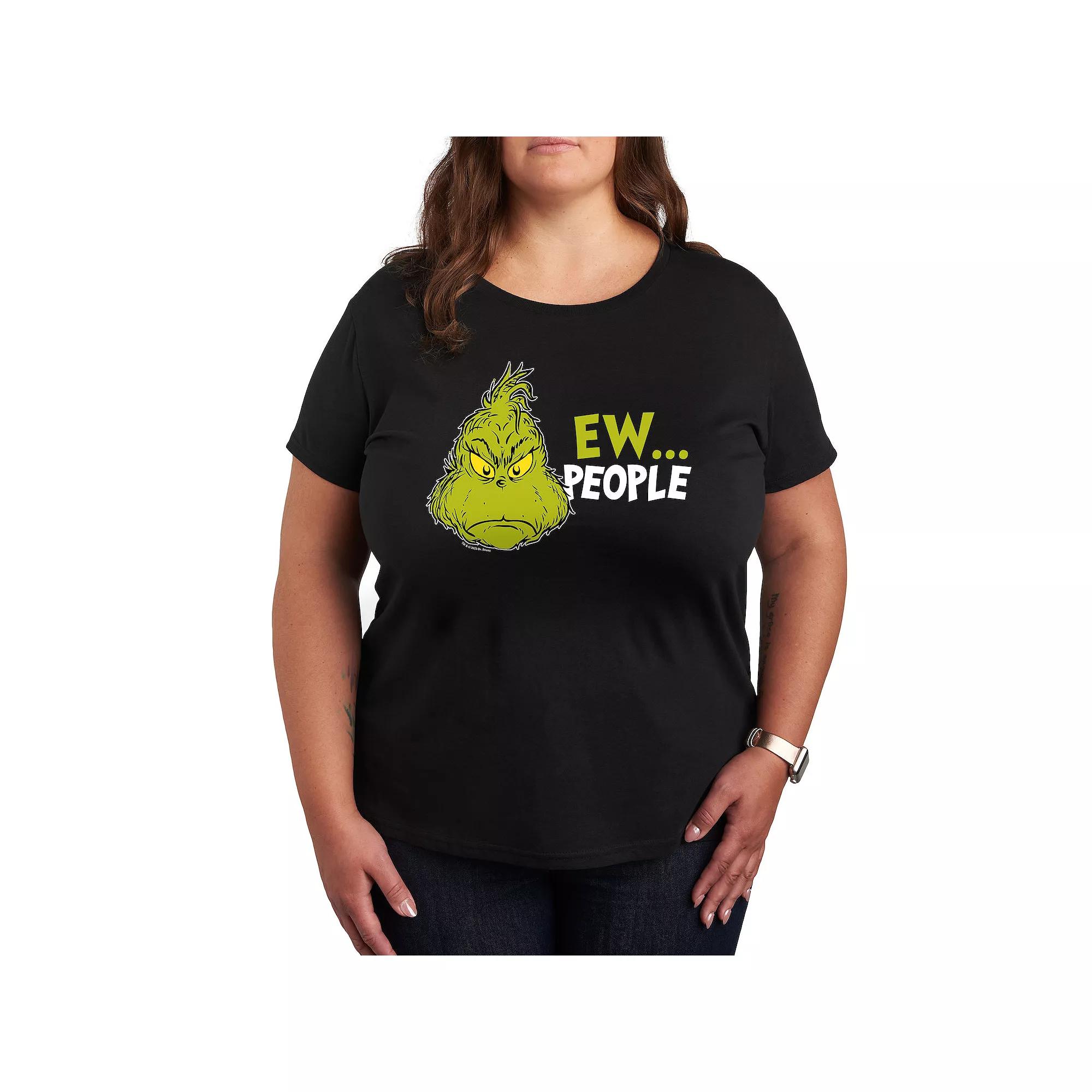 Plus Dr. Seuss The Grinch Ew People Graphic Tee, Women's,  Product Image
