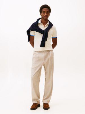 Slim Fit Stripe-Cuff Stretch Pique Polo Product Image