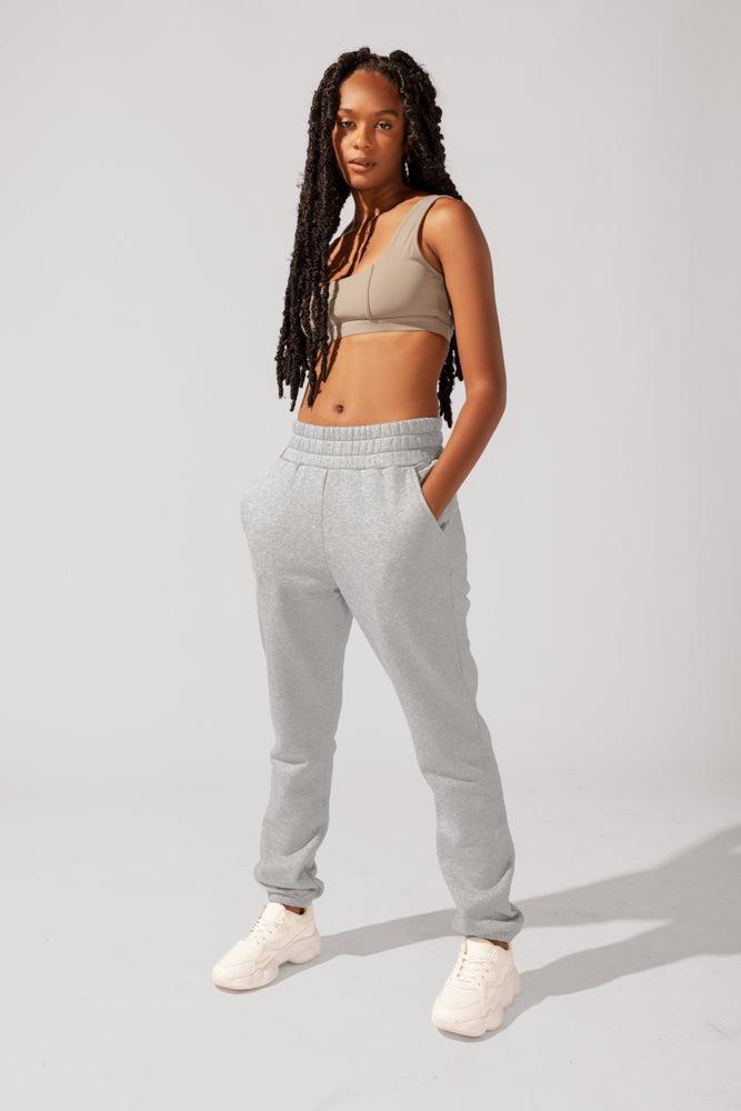 Cloud Rollover Sweatpant - Heather Grey Product Image