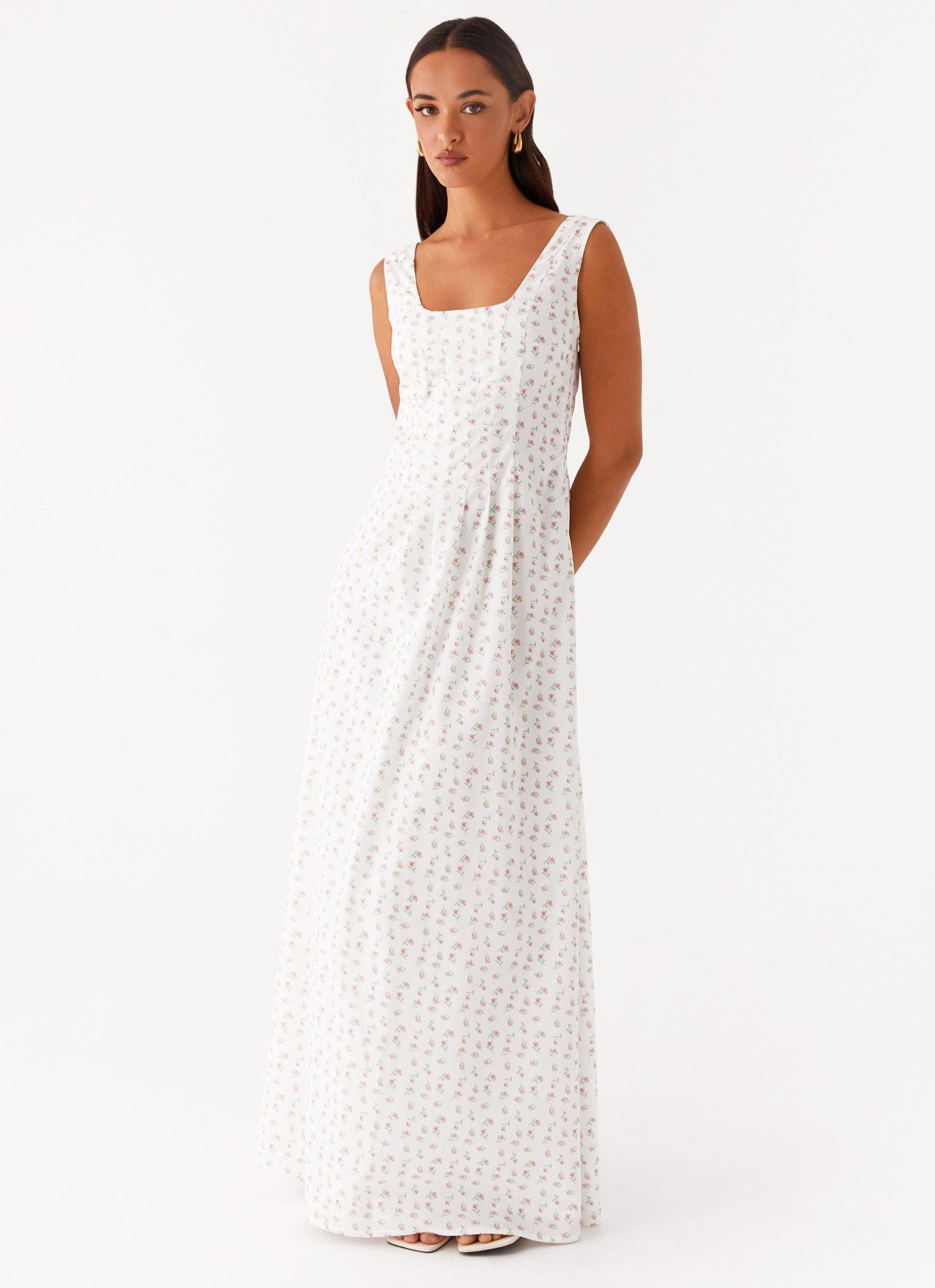 All My Love Maxi Dress - White Floral Product Image