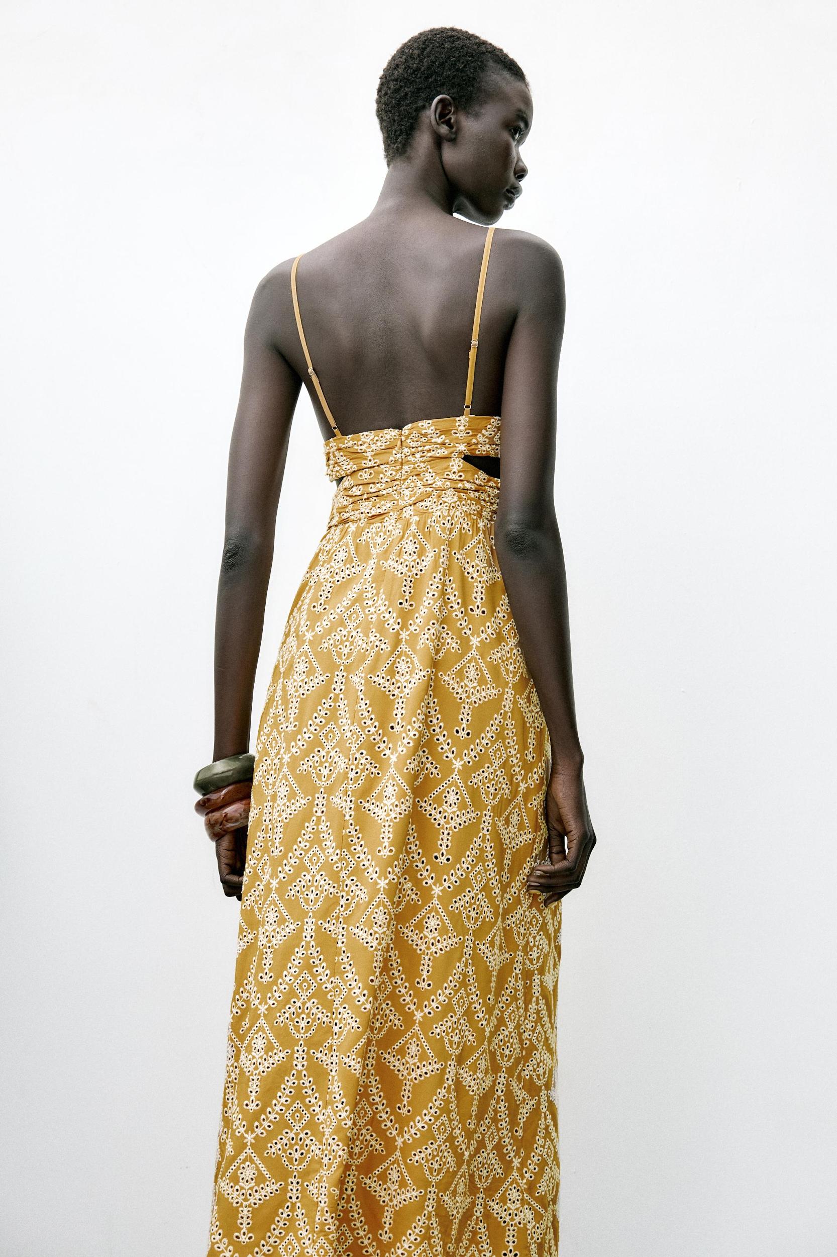 EMBROIDERED MIDI DRESS Product Image