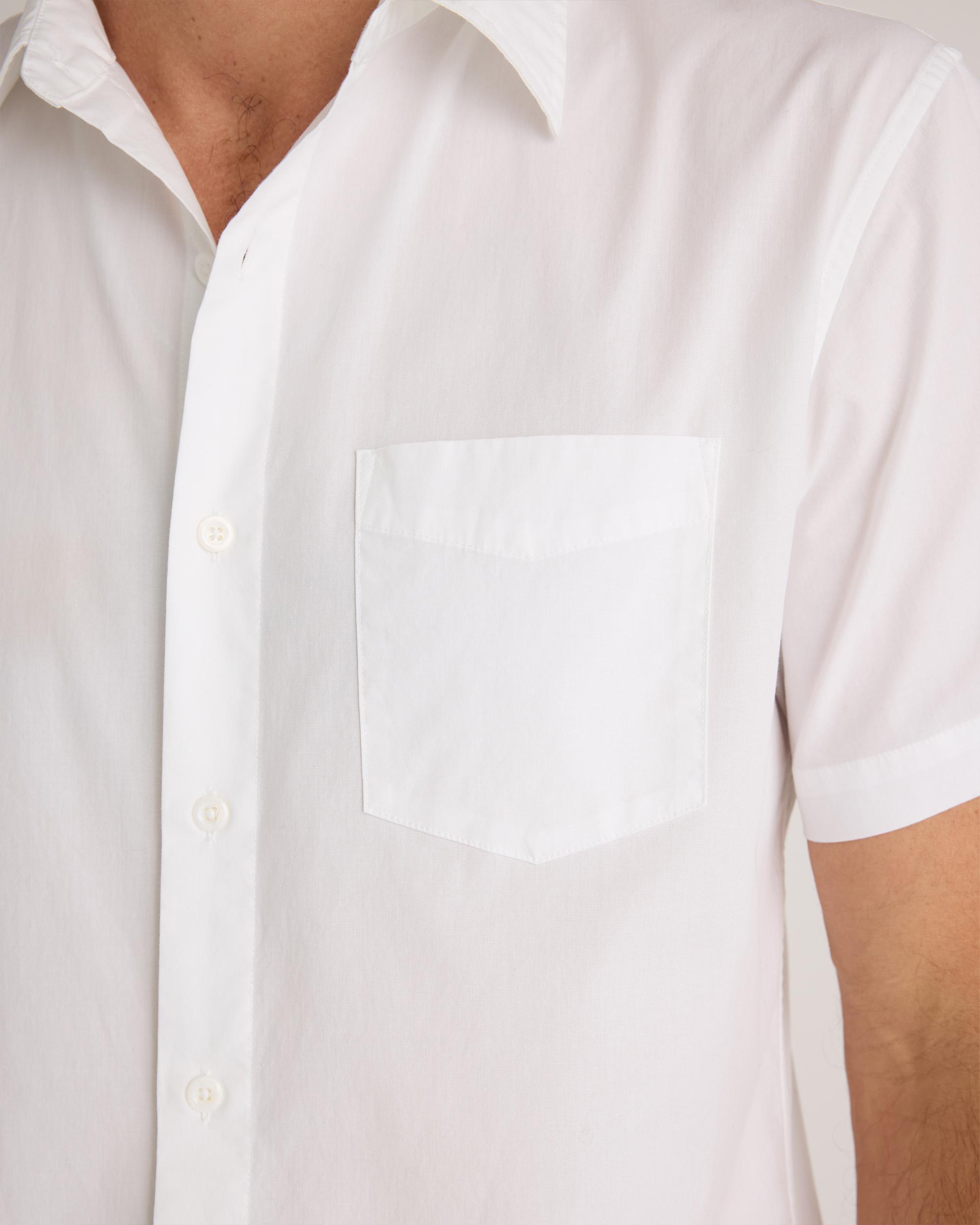 Quince | Men's Stretch Poplin Short Sleeve Shirt Organic Cotton Product Image
