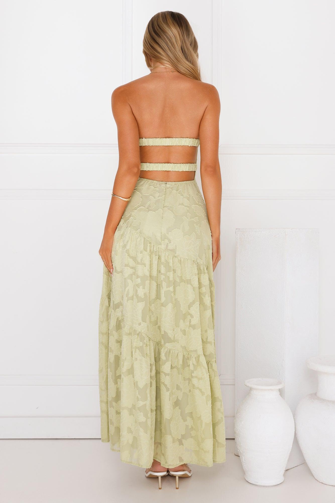 My Best Strapless Maxi Dress Sage Product Image