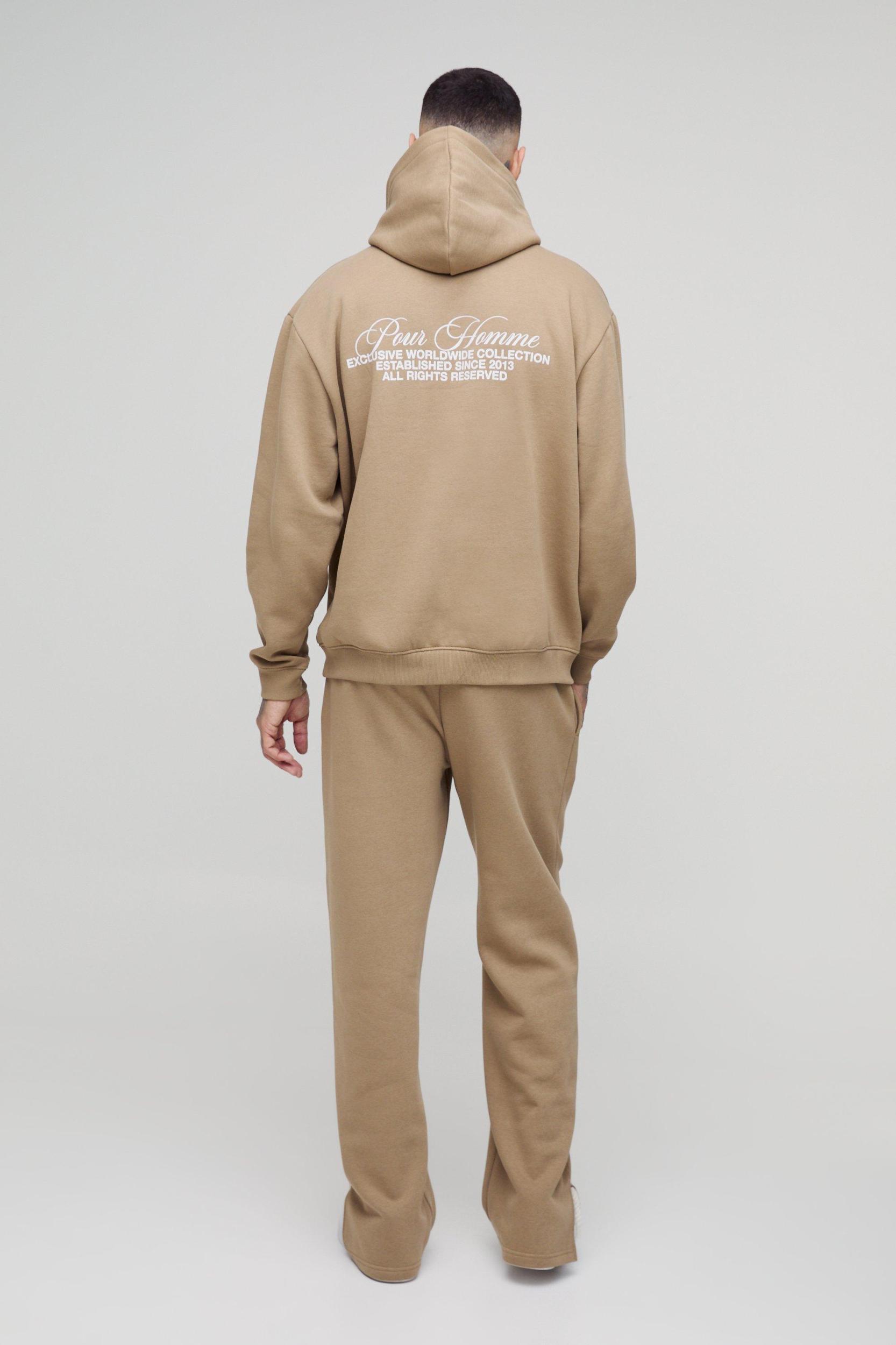 Tall Oversized Homme Hooded Split Hem Tracksuit | boohooMAN USA Product Image
